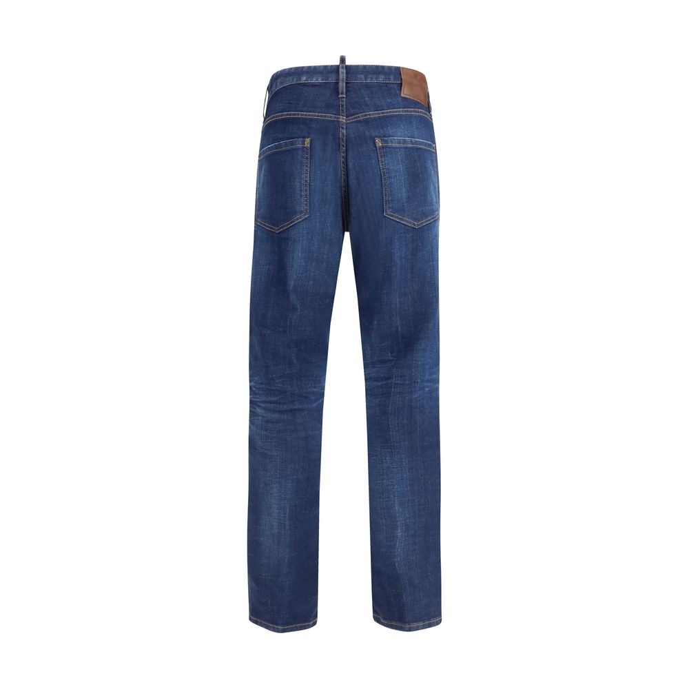 Dsquared² Blue Cotton Slim Fit Men's Jeans