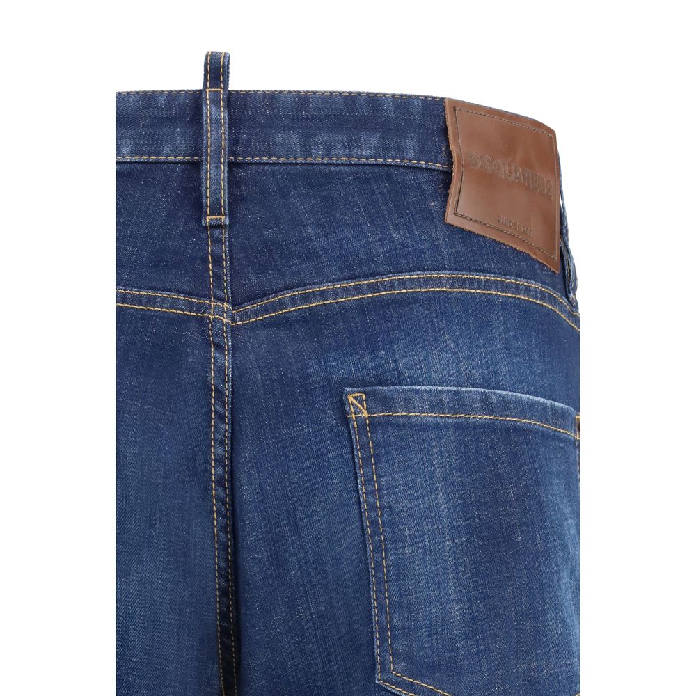 Dsquared² Blue Cotton Slim Fit Men's Jeans