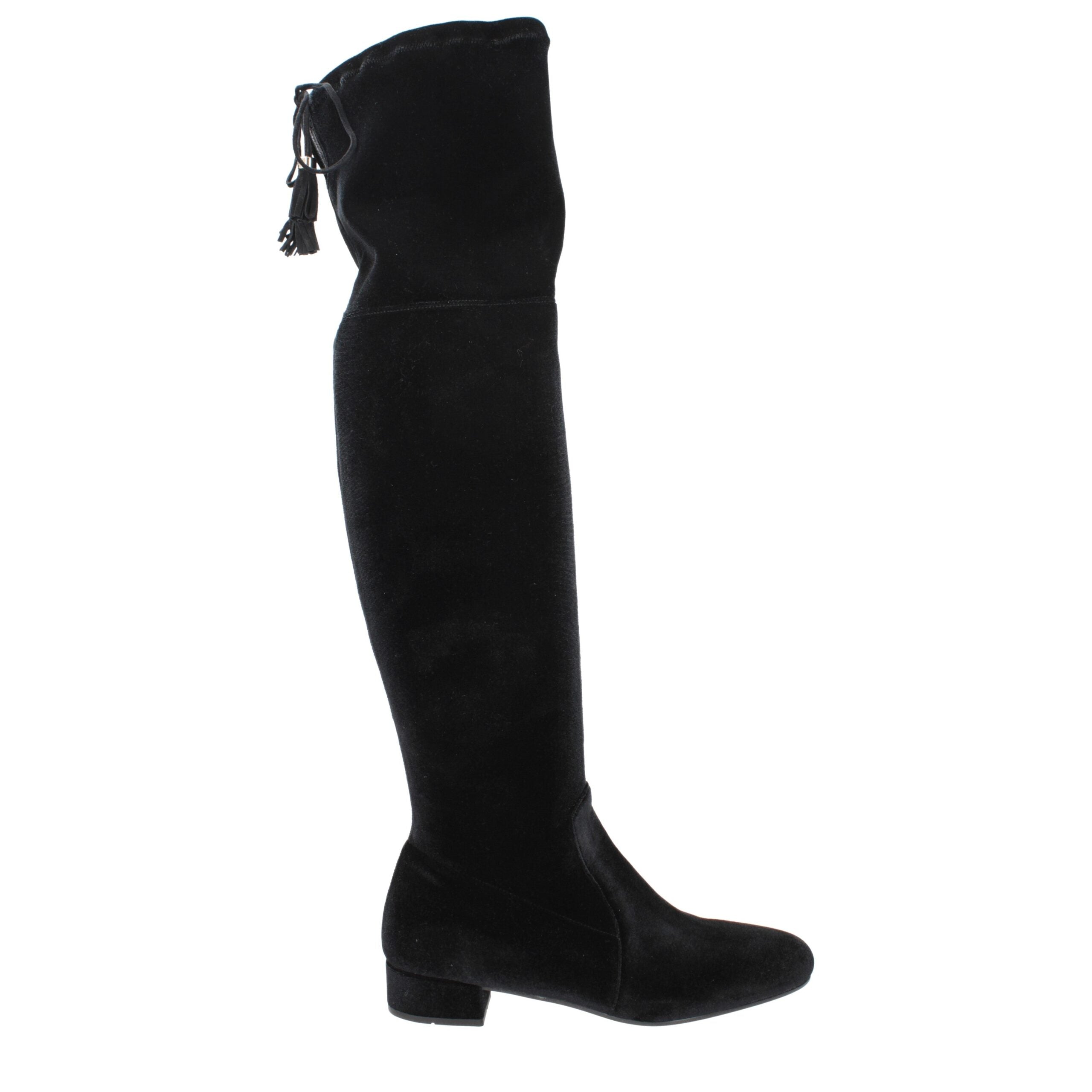 Prada Black Velvet Over The Women's Knee