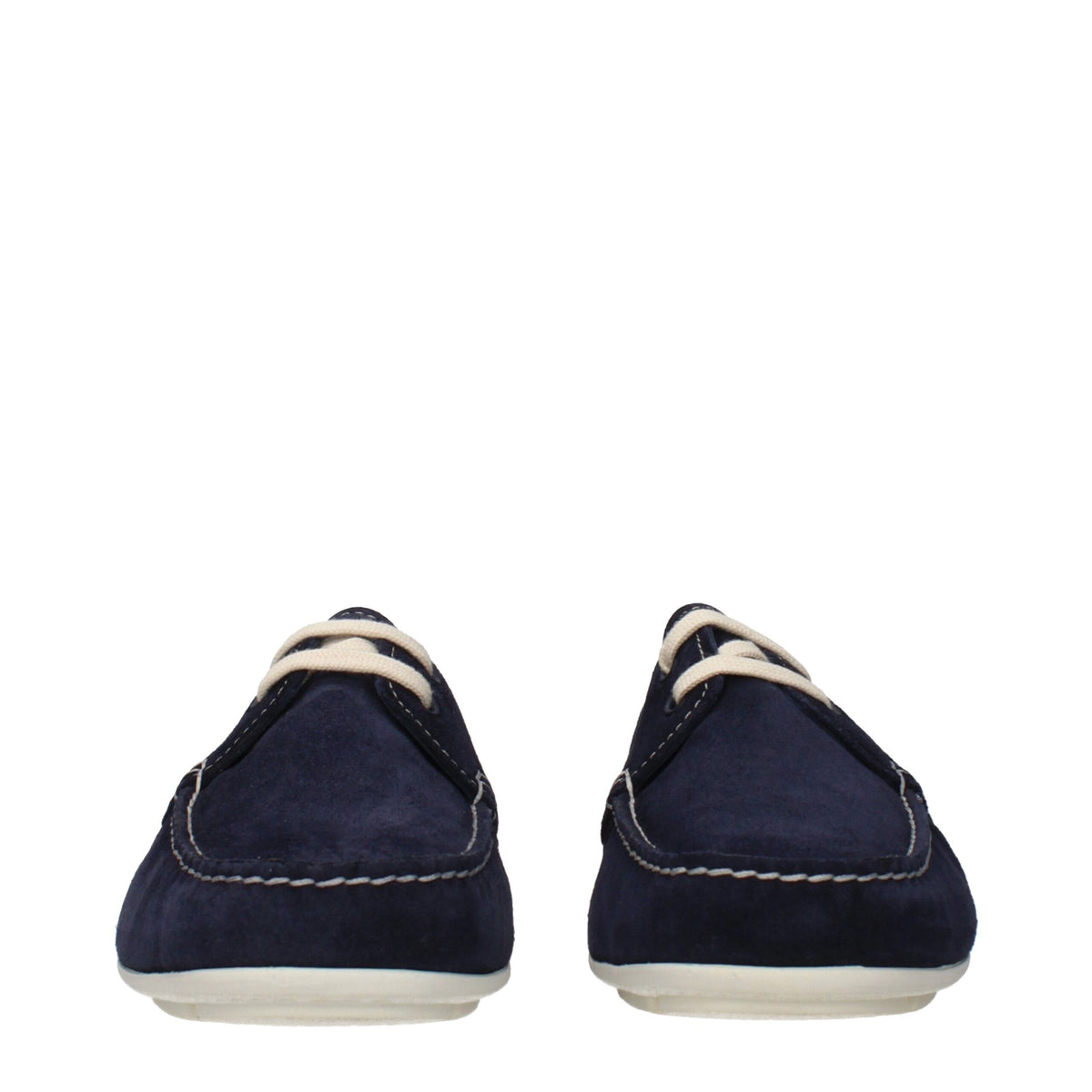 Prada Blue Leather Slip-On Women's Loafers