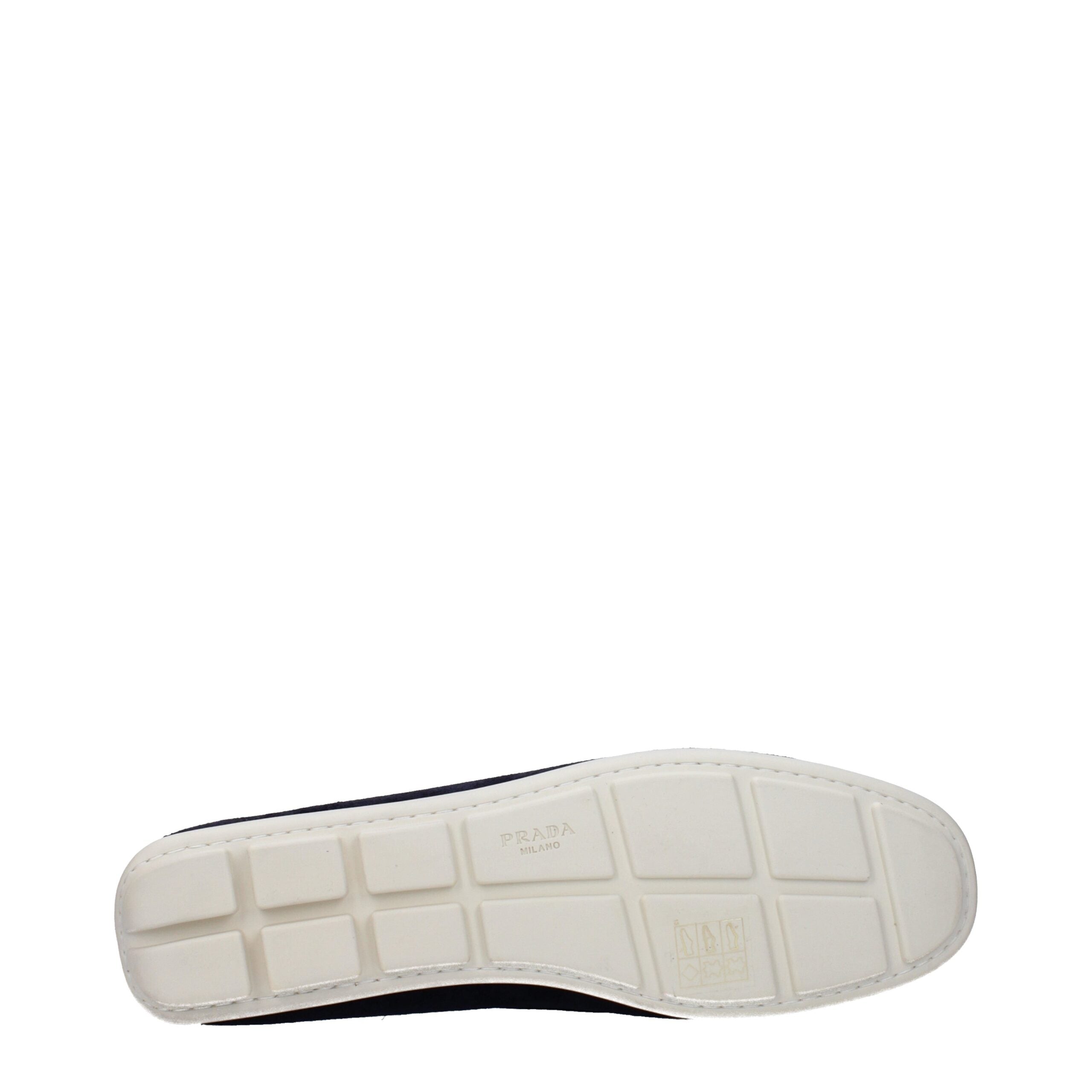 Prada Blue Leather Slip-On Women's Loafers