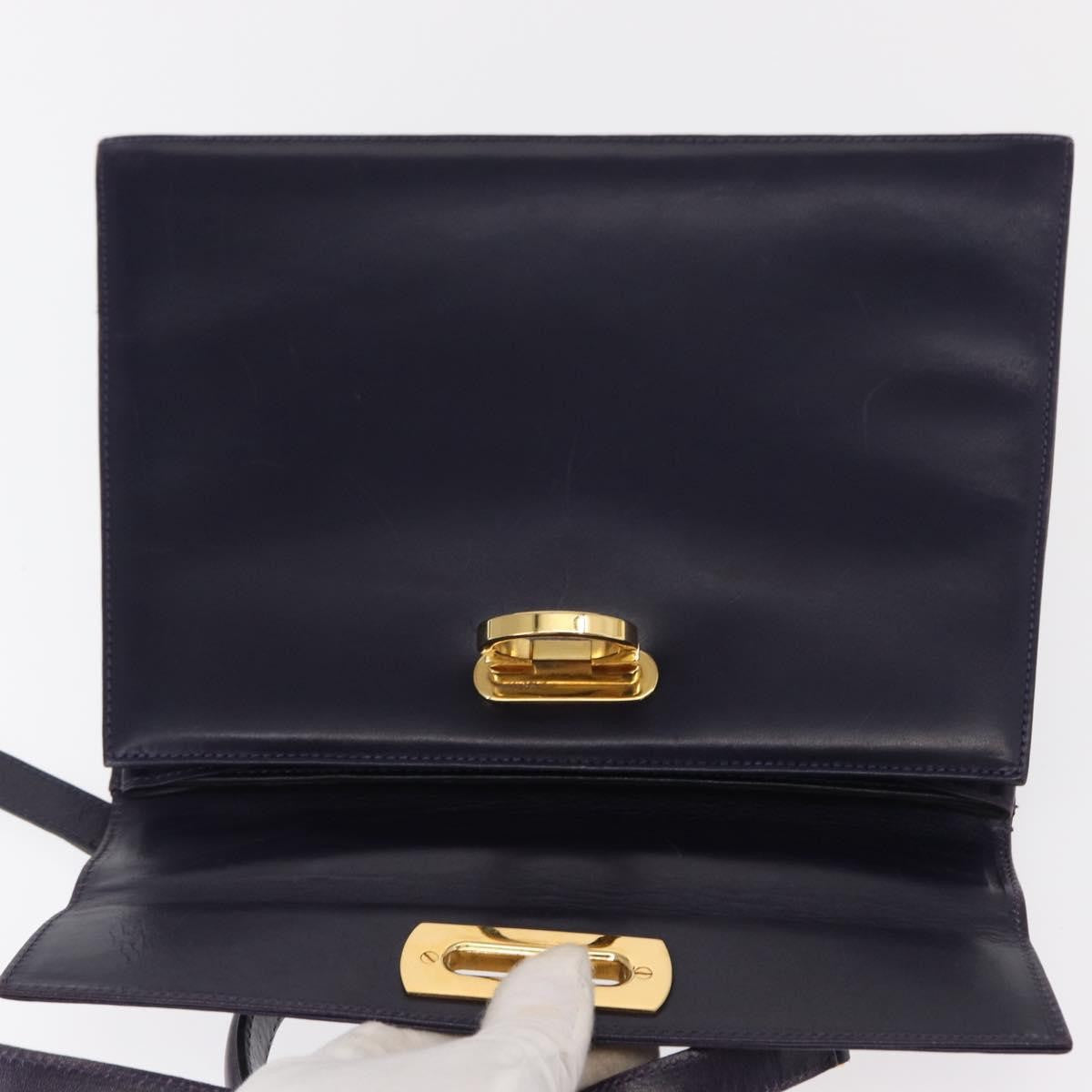 Salvatore Ferragamo Convertible Top Handle Leather Purple Leather Tote Bag Bag (Pre-Owned)
