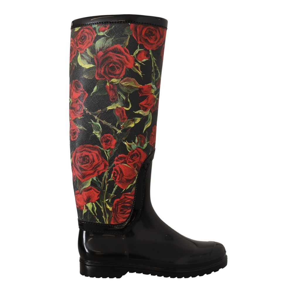 Dolce & Gabbana Black Polyvinyl Rain Women's Boots