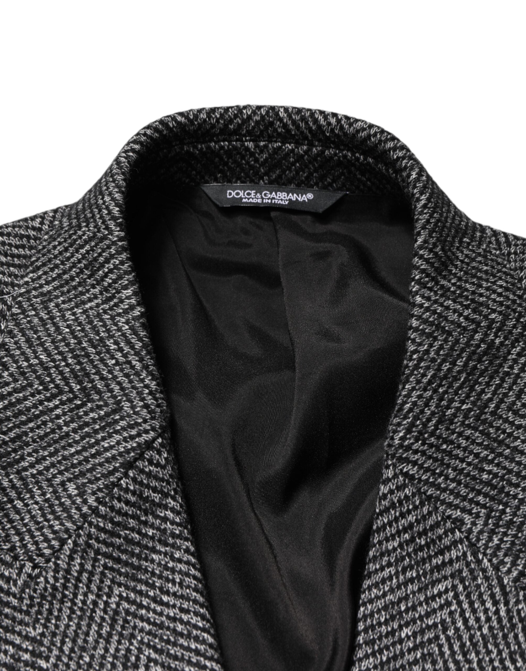 Dolce & Gabbana Gray Wool Blend Long Trench Coat Men Men's Jacket