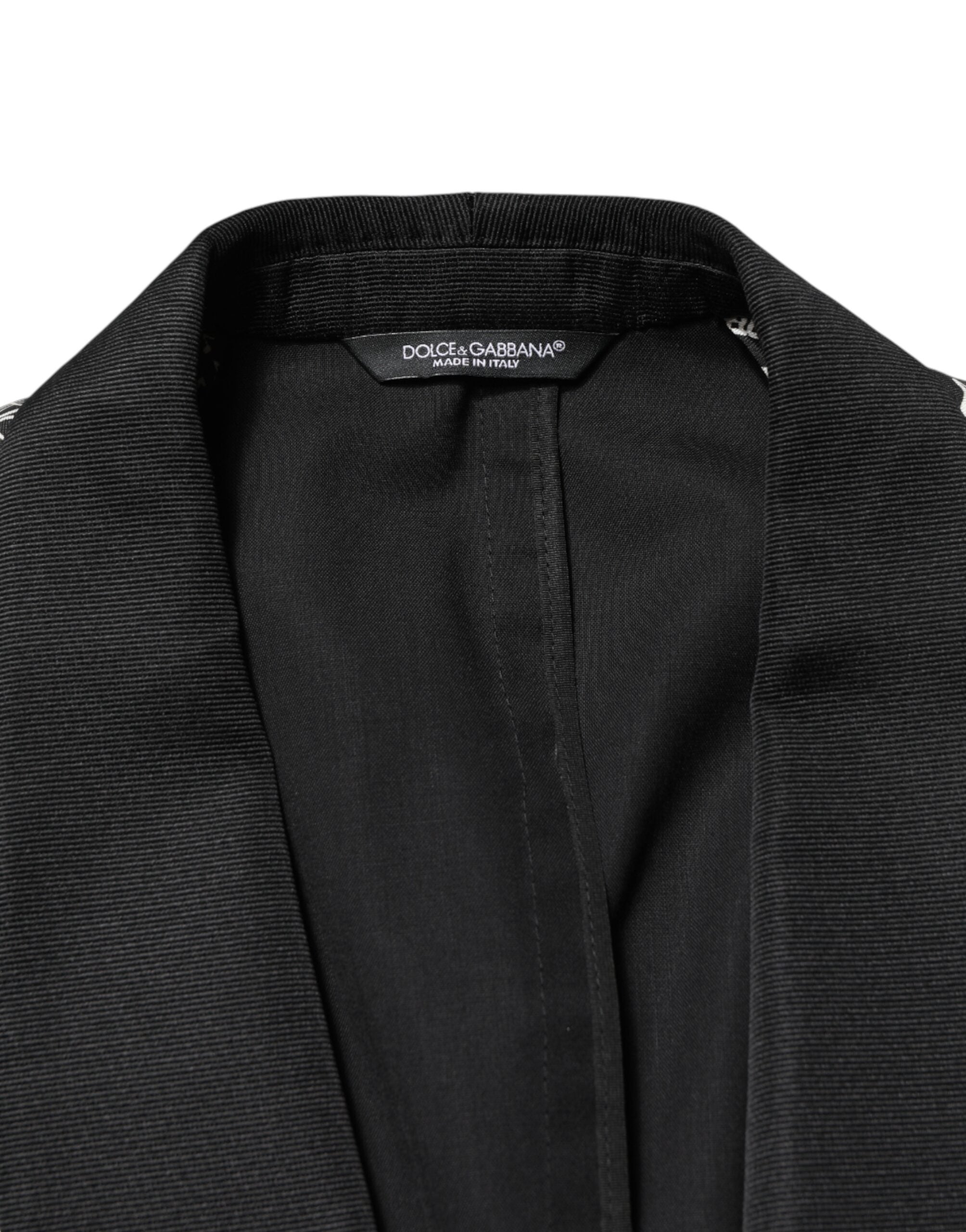 Dolce & Gabbana Black Jazz Club Silk Single Breasted Men's Blazer