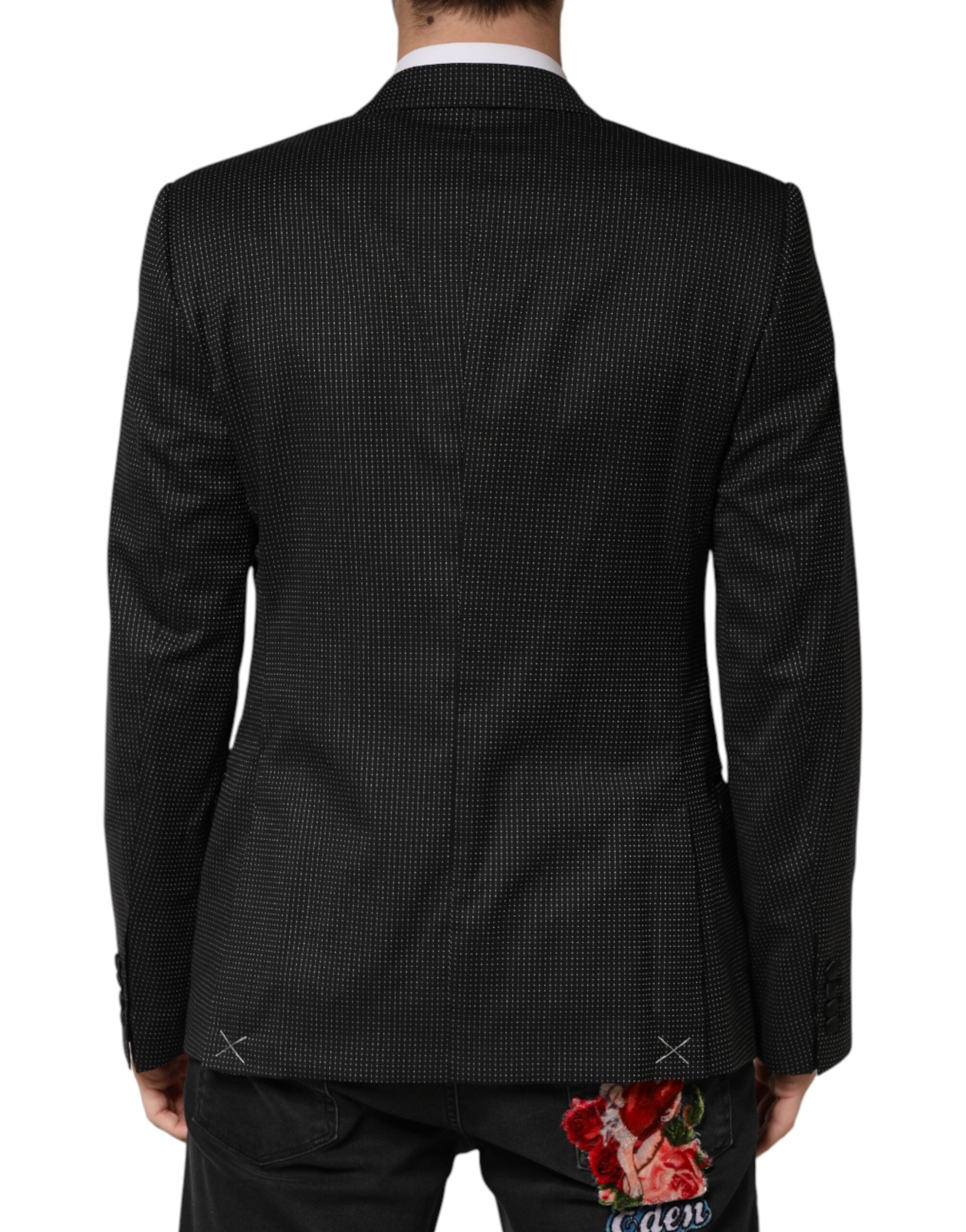 Dolce & Gabbana Dark Gray Fantasy Single Breasted Jacket Men's Blazer