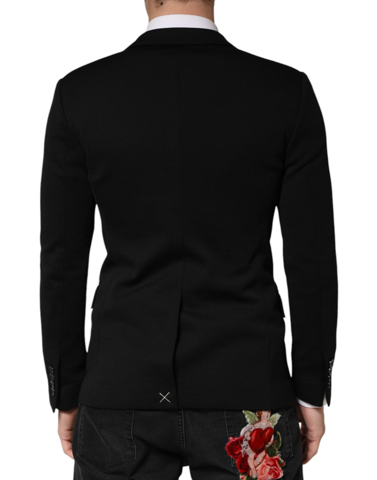 Dolce & Gabbana Black Wool Single Breasted 2 Button Men's Blazer