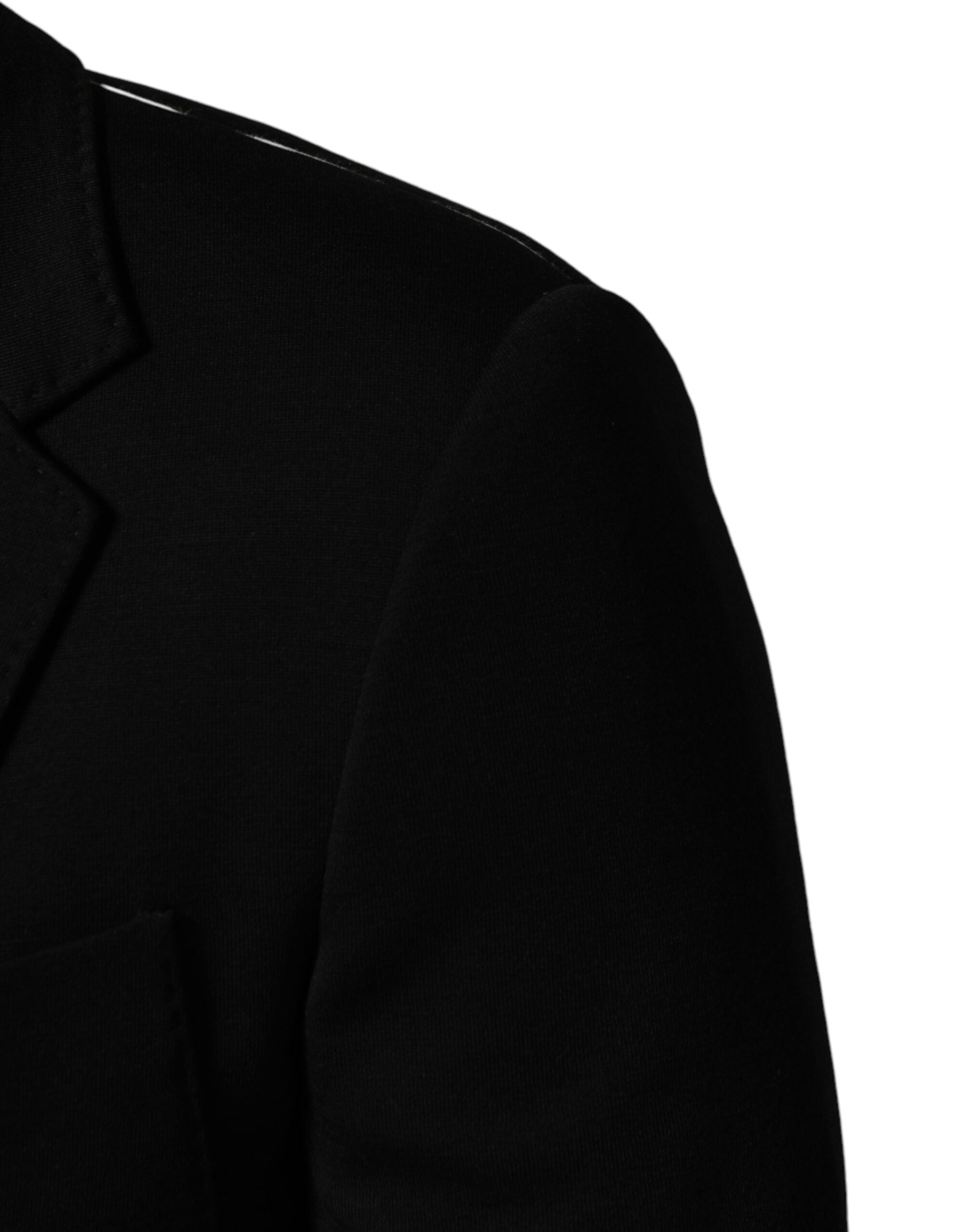 Dolce & Gabbana Black Wool Single Breasted 2 Button Men's Blazer