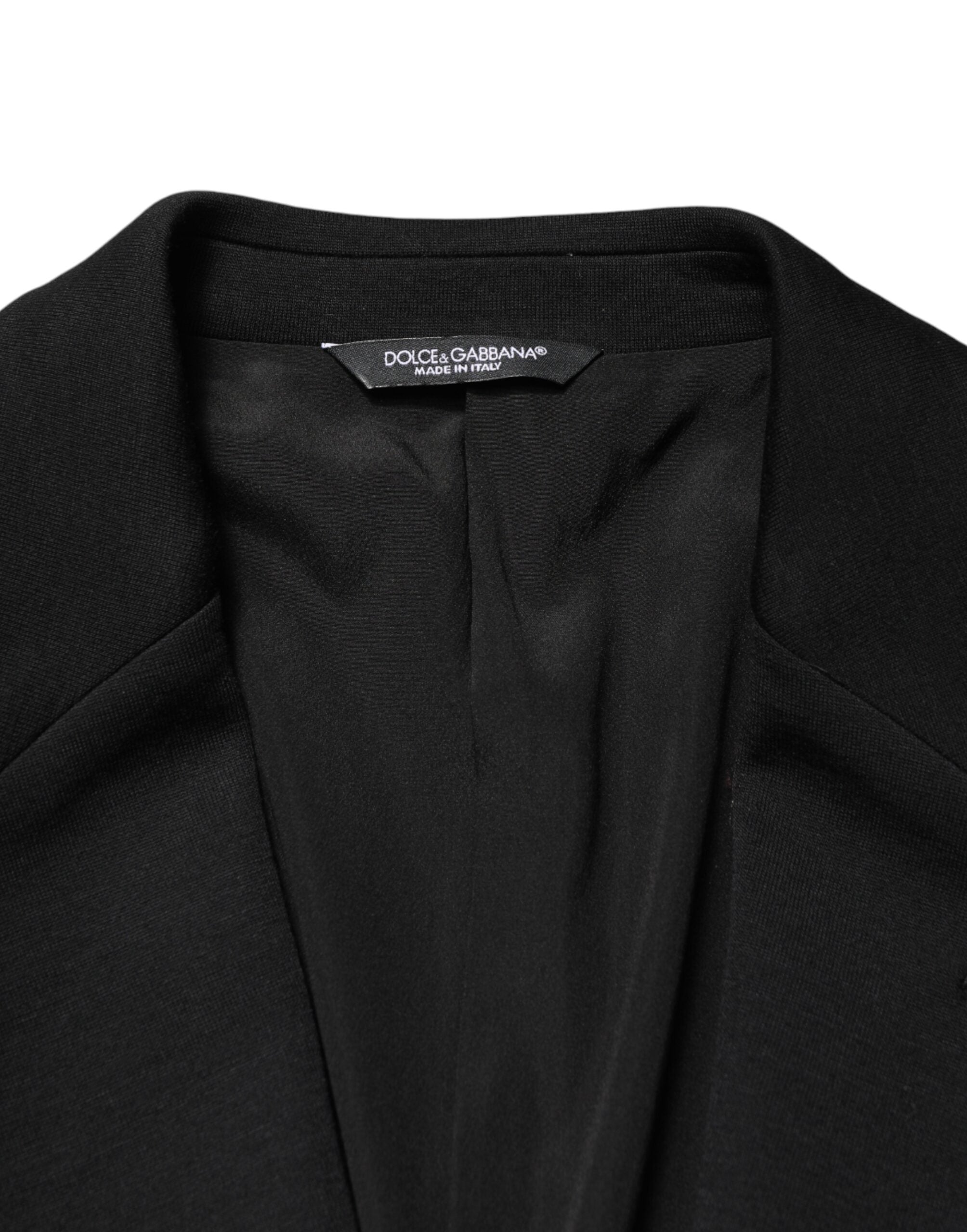 Dolce & Gabbana Black Wool Single Breasted 2 Button Men's Blazer
