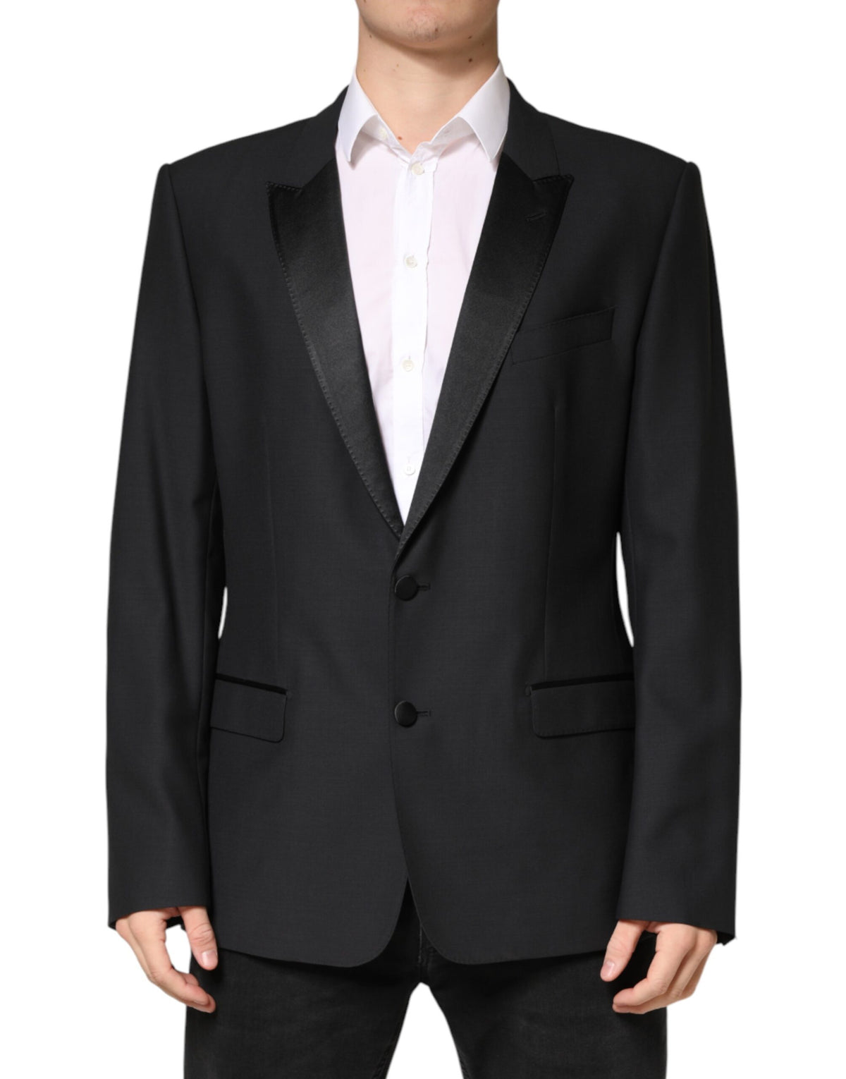 Dolce & Gabbana Black MARTINI Single Breasted Jacket Men's Blazer