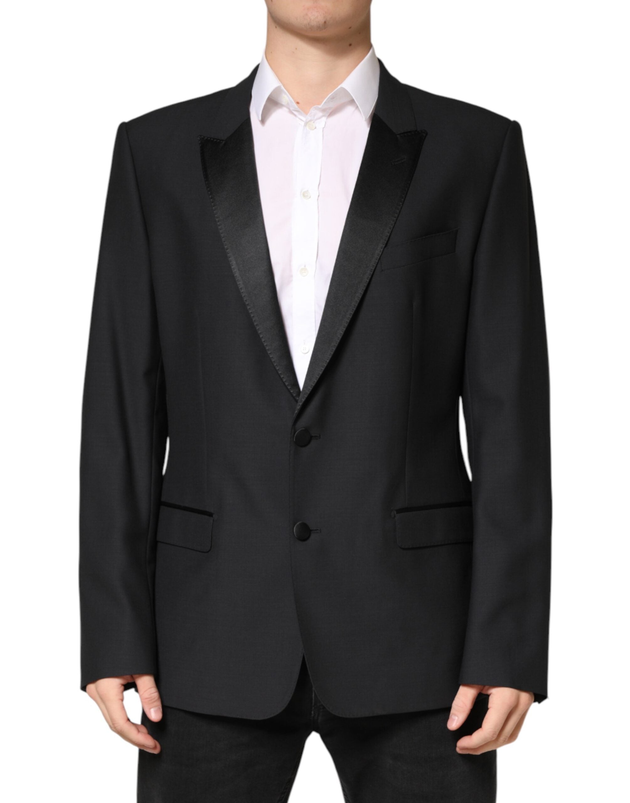 Dolce & Gabbana Black MARTINI Single Breasted Jacket Men's Blazer