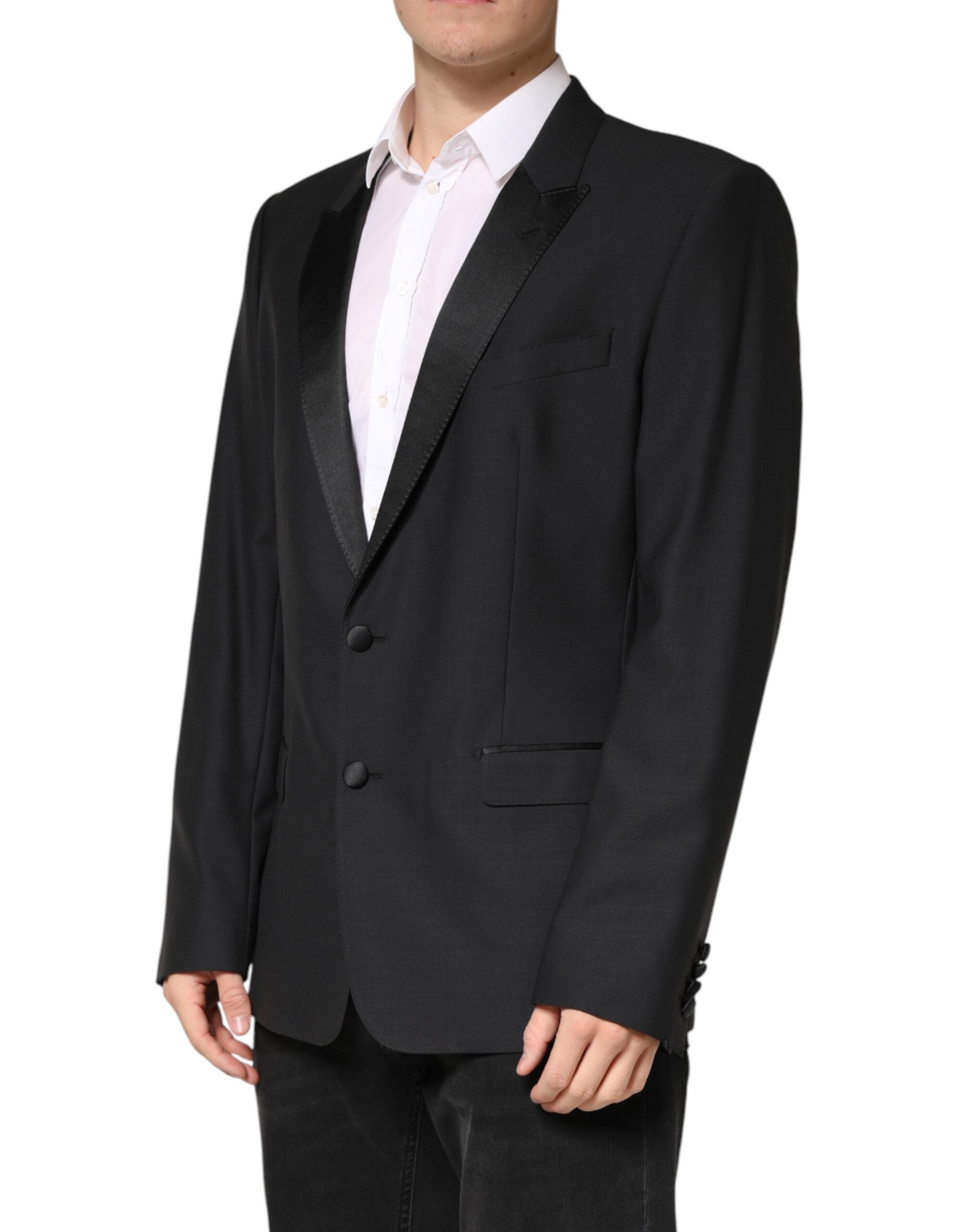 Dolce & Gabbana Black MARTINI Single Breasted Jacket Men's Blazer