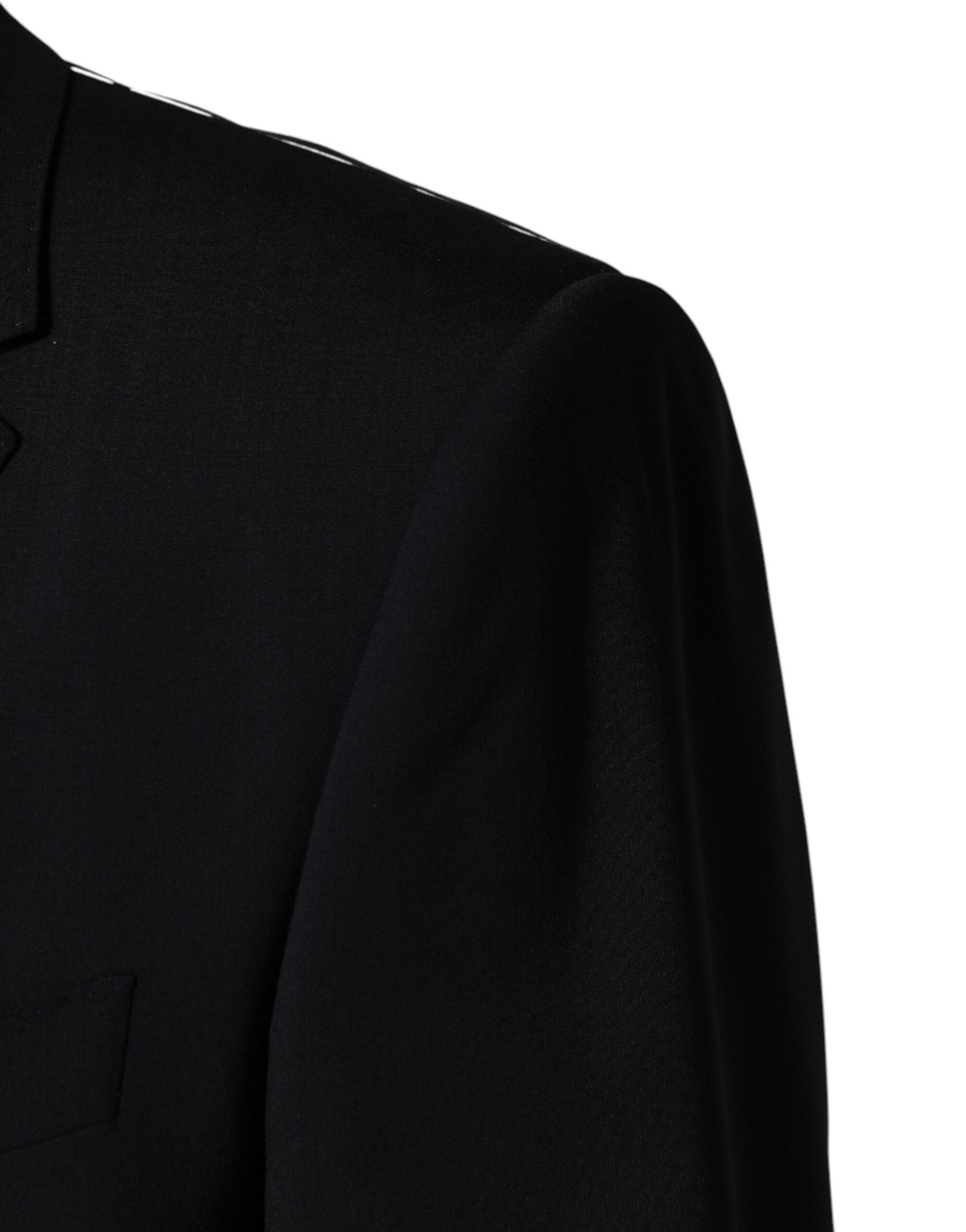 Dolce & Gabbana Dark Blue Wool Single Breasted 2 Button Men's Blazer
