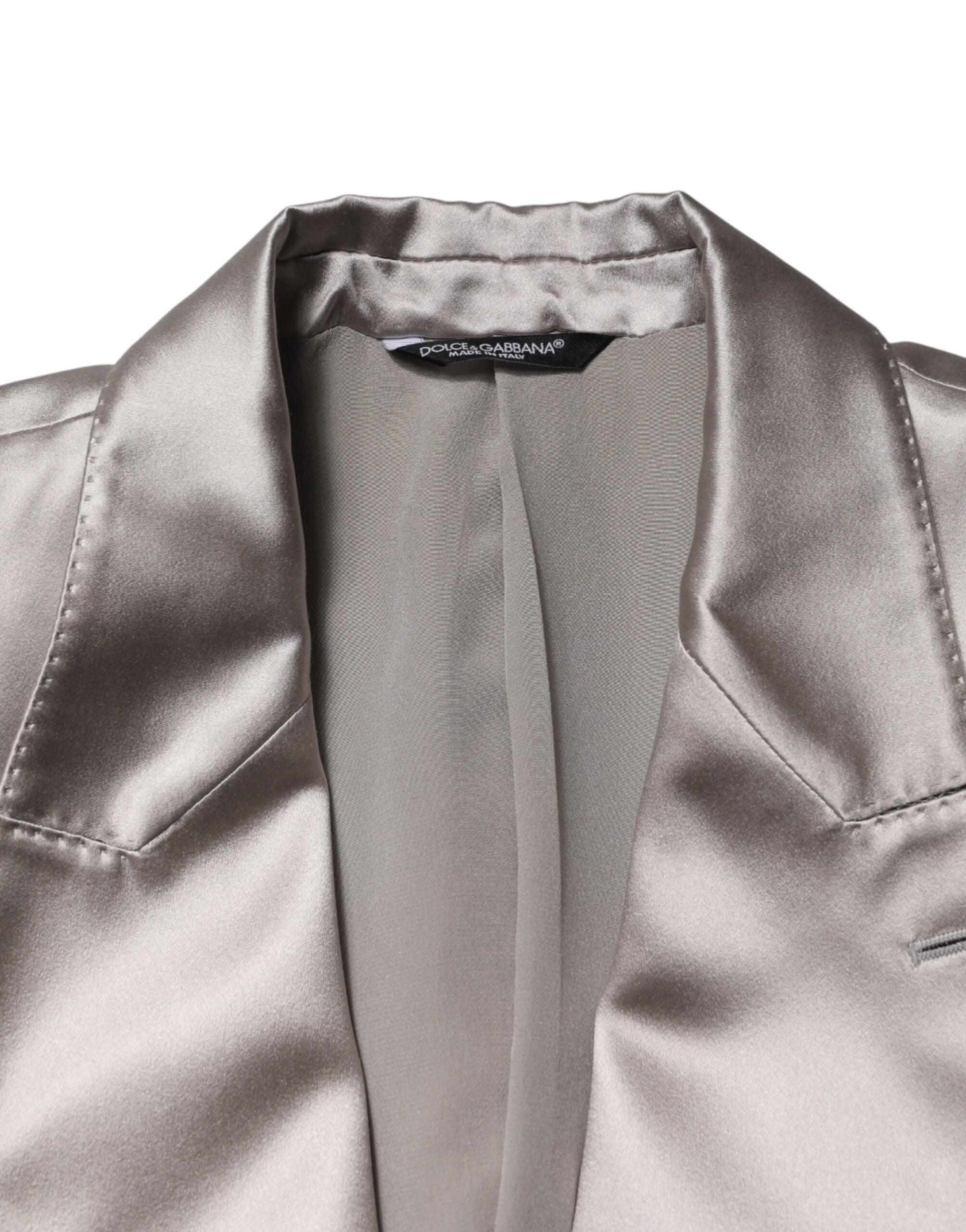Dolce & Gabbana Silver SICILIA Single Breasted Jacket Men's Blazer (Pre-Owned)