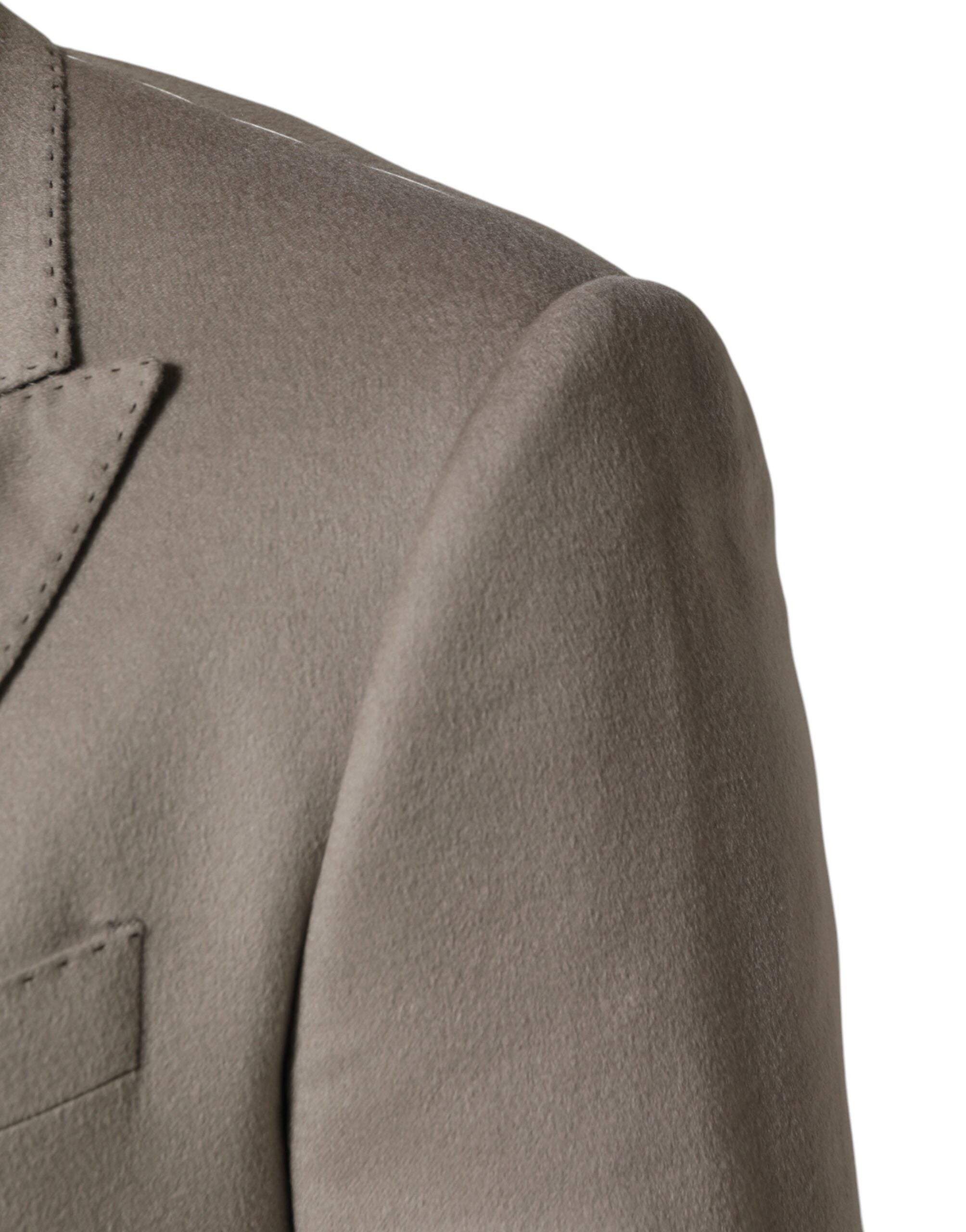 Dolce & Gabbana Gray Cashmere Single Breasted Jacket Men's Blazer (Pre-Owned)
