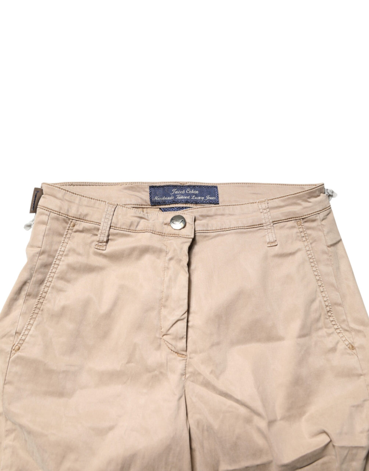 Jacob Cohen Beige Lyocell Skinny High Waist Chino Casual Women's Pants