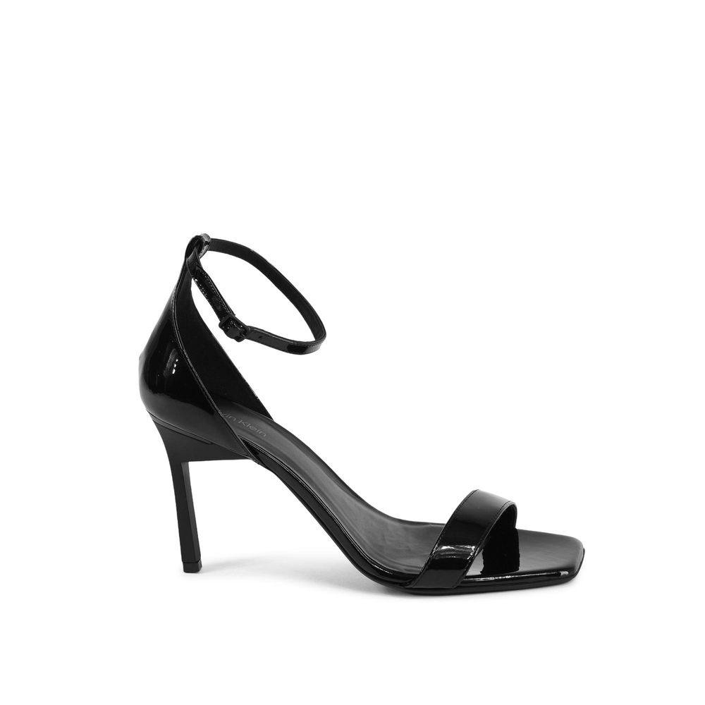 Calvin Klein Black Leather Stiletto Heel Women's Sandals
