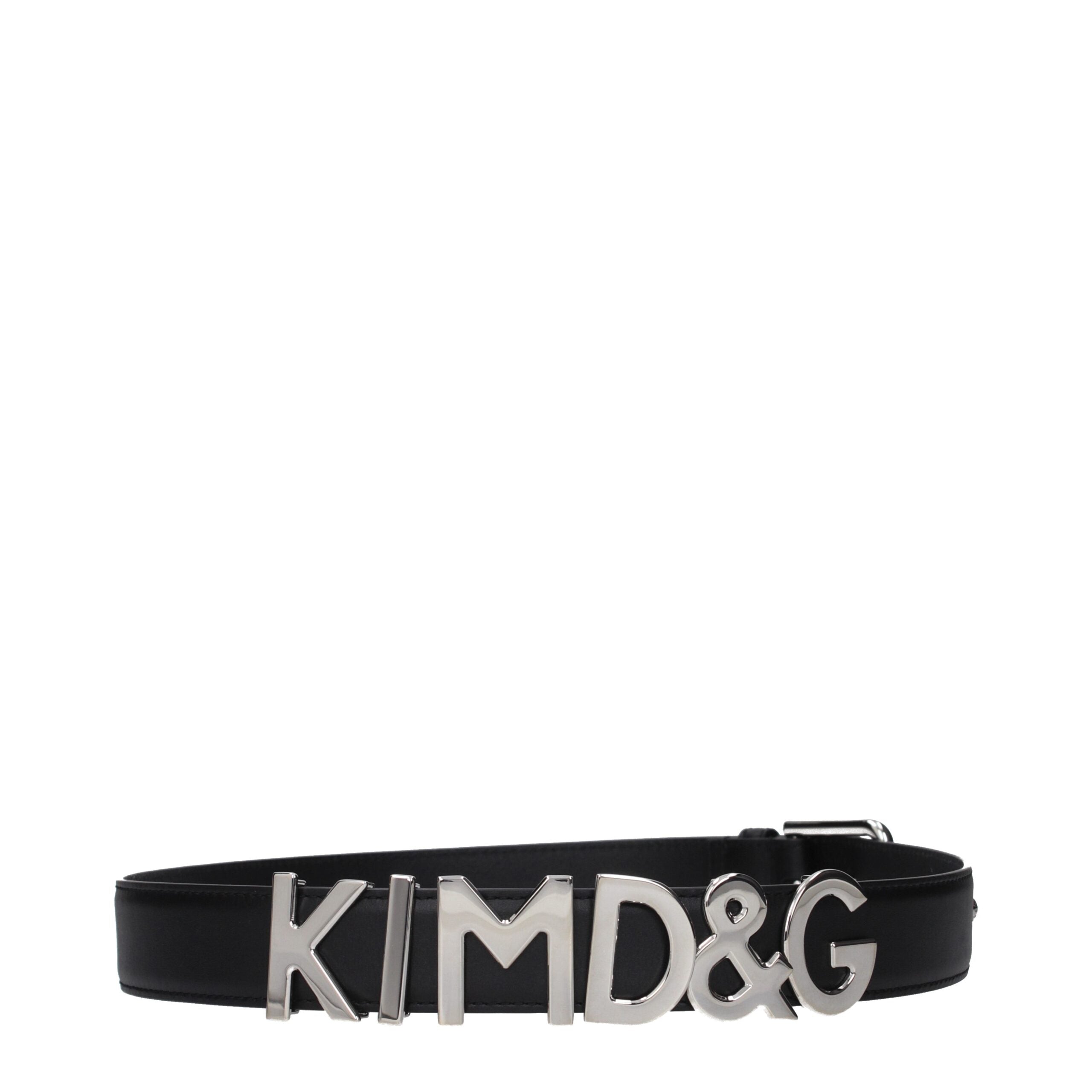Dolce & Gabbana Black Leather Regular Women's Belt