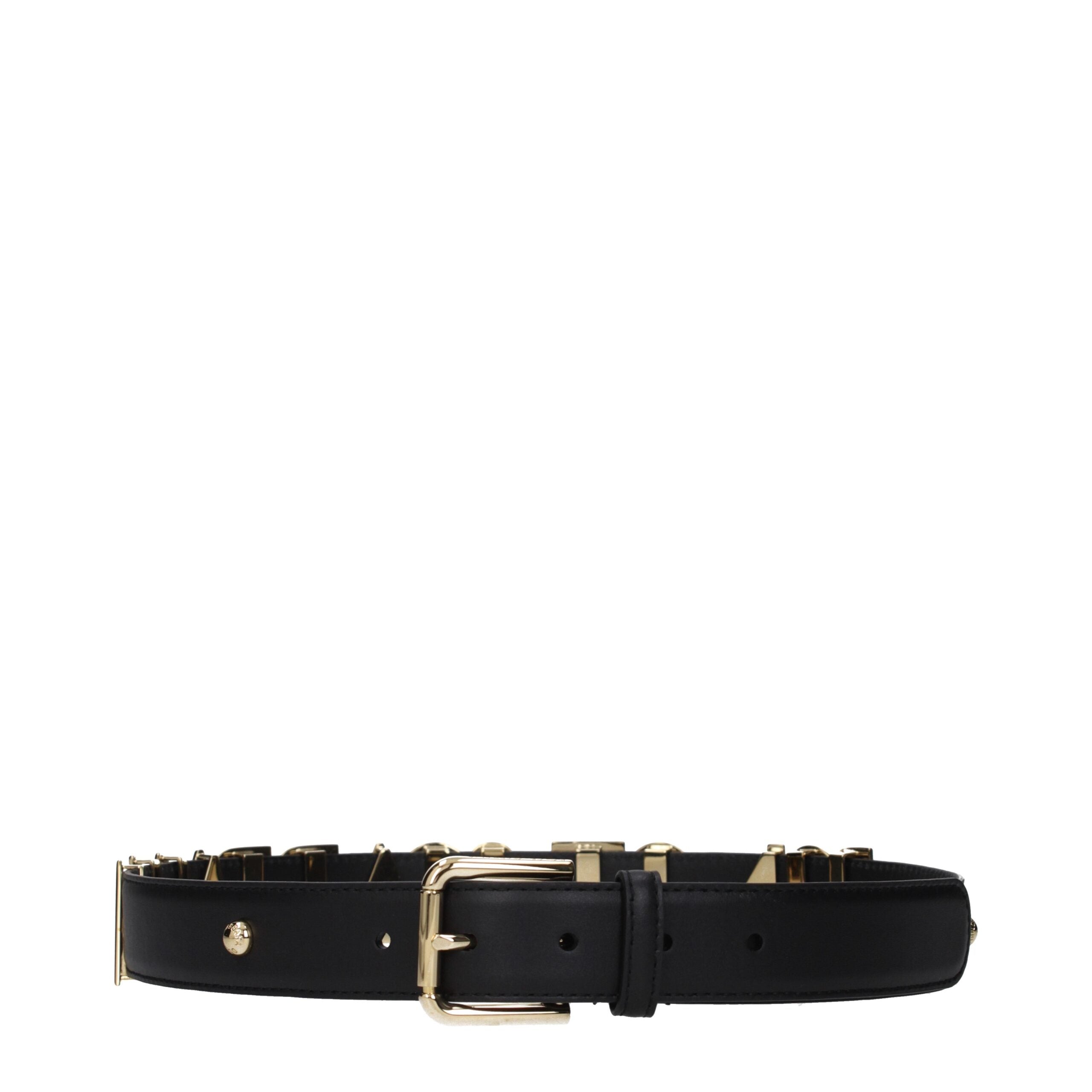 Dolce & Gabbana Black Leather Regular Women's Belt