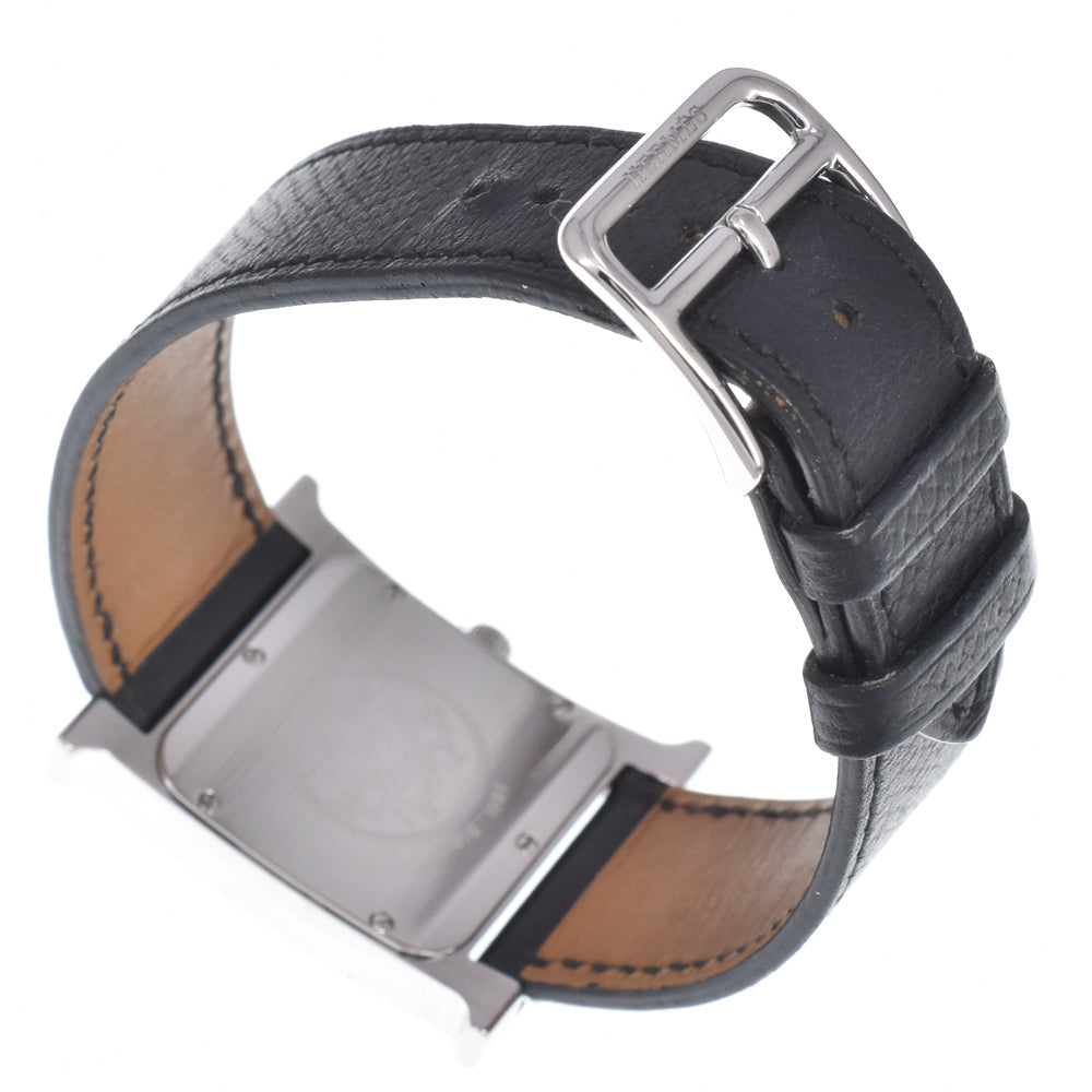 Hermes Heure H Quartz Stainless Steel And Leather Watch (Pre-Owned)