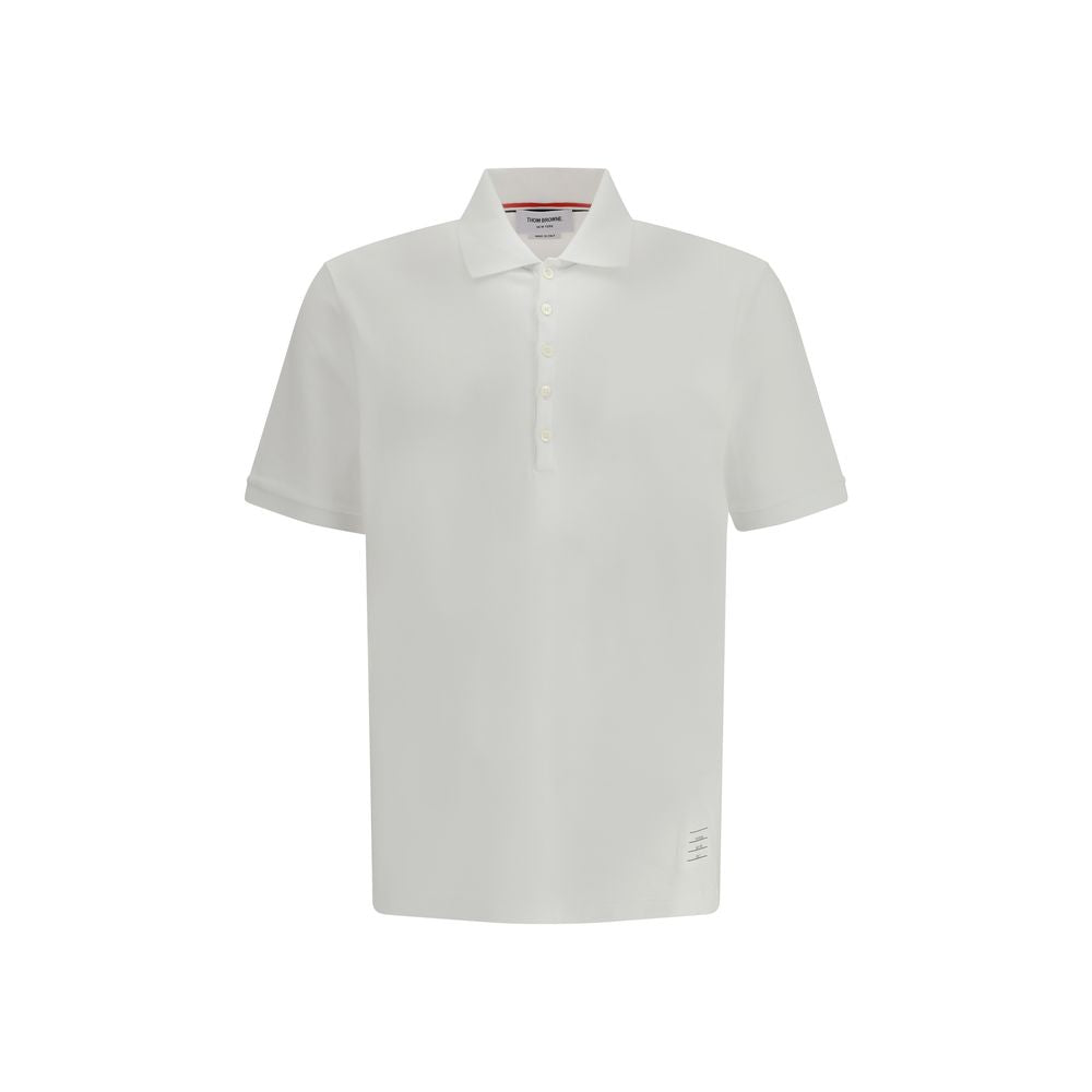 Thom Browne White Cotton Polo Men's Shirt
