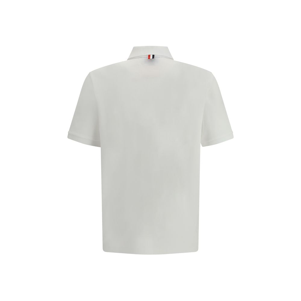 Thom Browne White Cotton Polo Men's Shirt