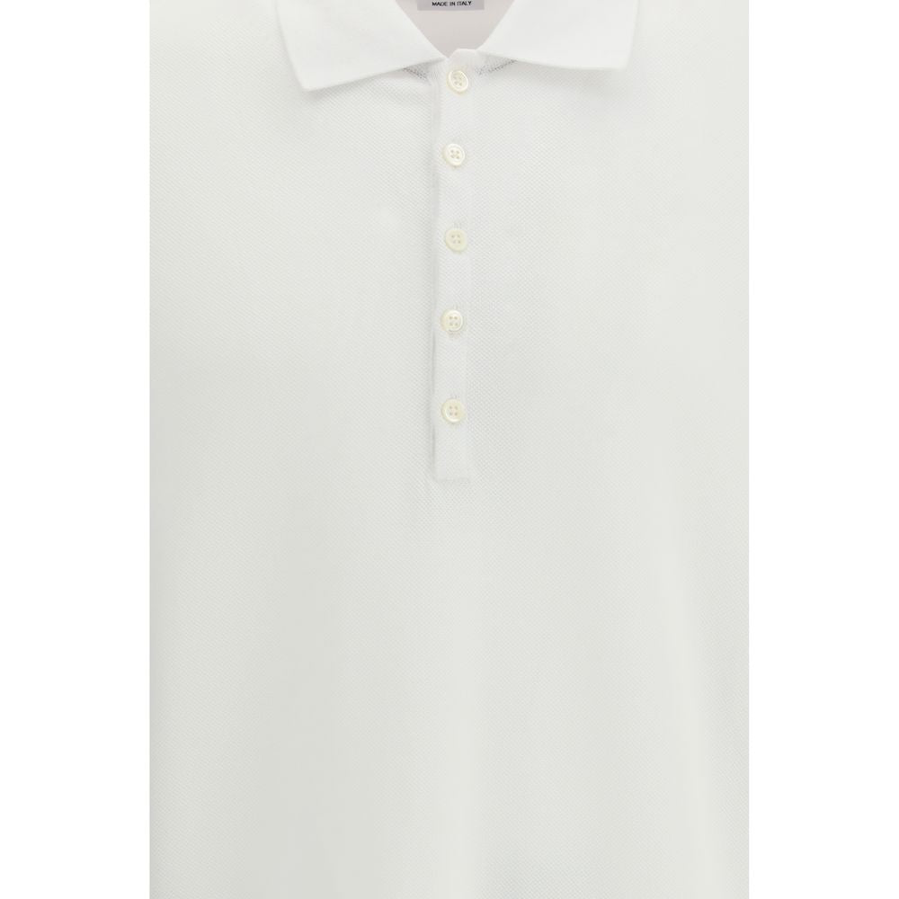 Thom Browne White Cotton Polo Men's Shirt