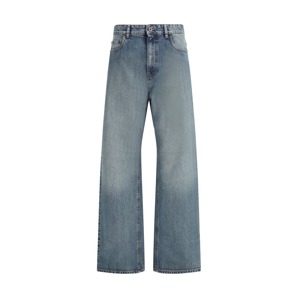 Miu Miu Blue Cotton Straight-Leg Women's Jeans
