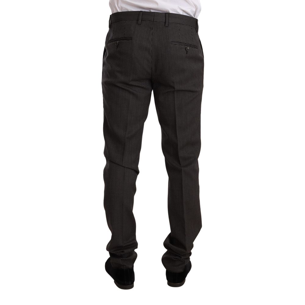 Dolce & Gabbana Black Virgin Wool Two-Piece Men's Suit