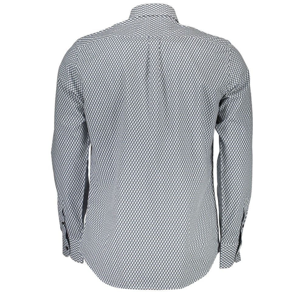 Harmont & Blaine Blue Cotton Pattern Men's Shirt
