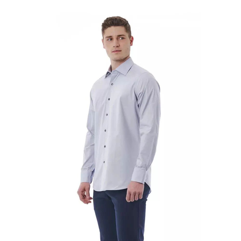 Bagutta Gray Cotton Dress Men's Shirt