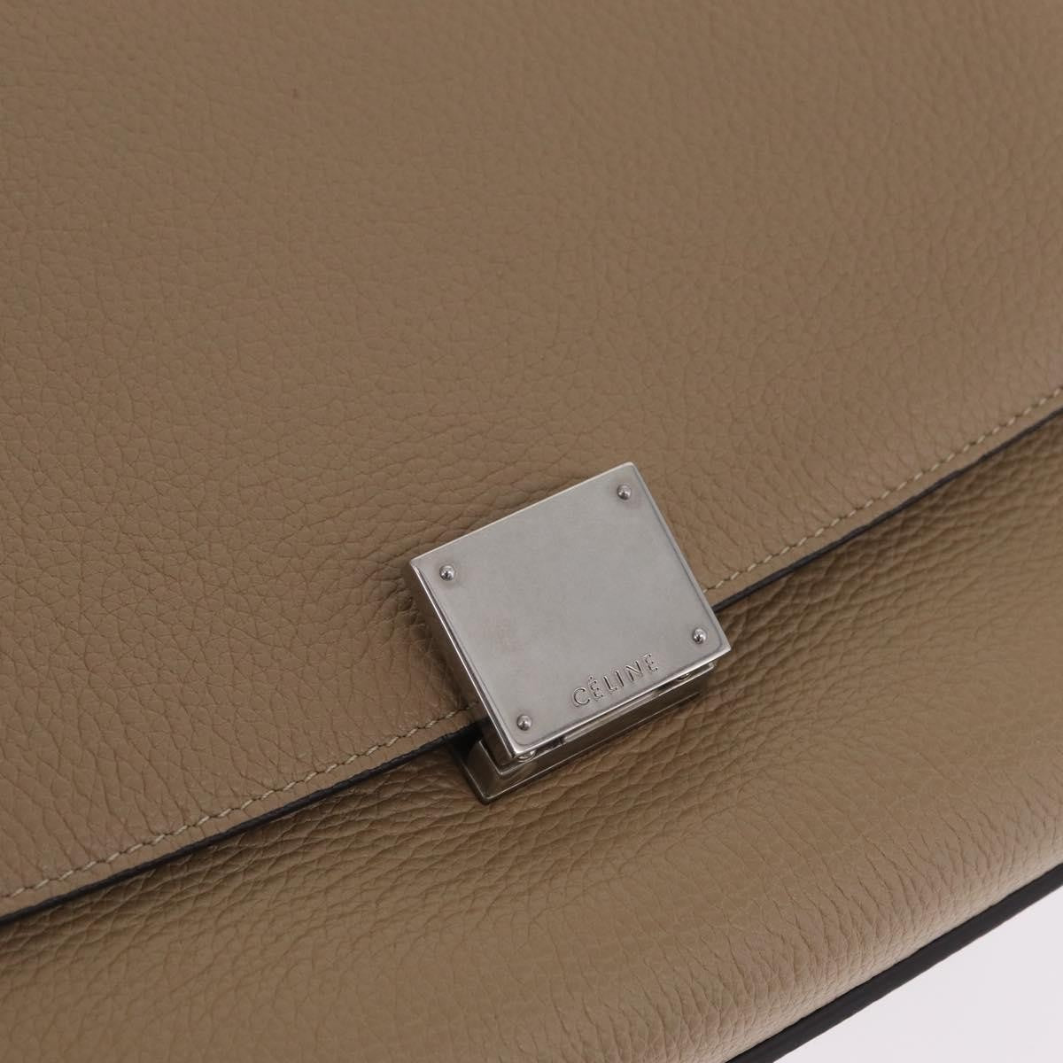 Celine Trapeze Leather Beige Leather Handbag (Pre-Owned)