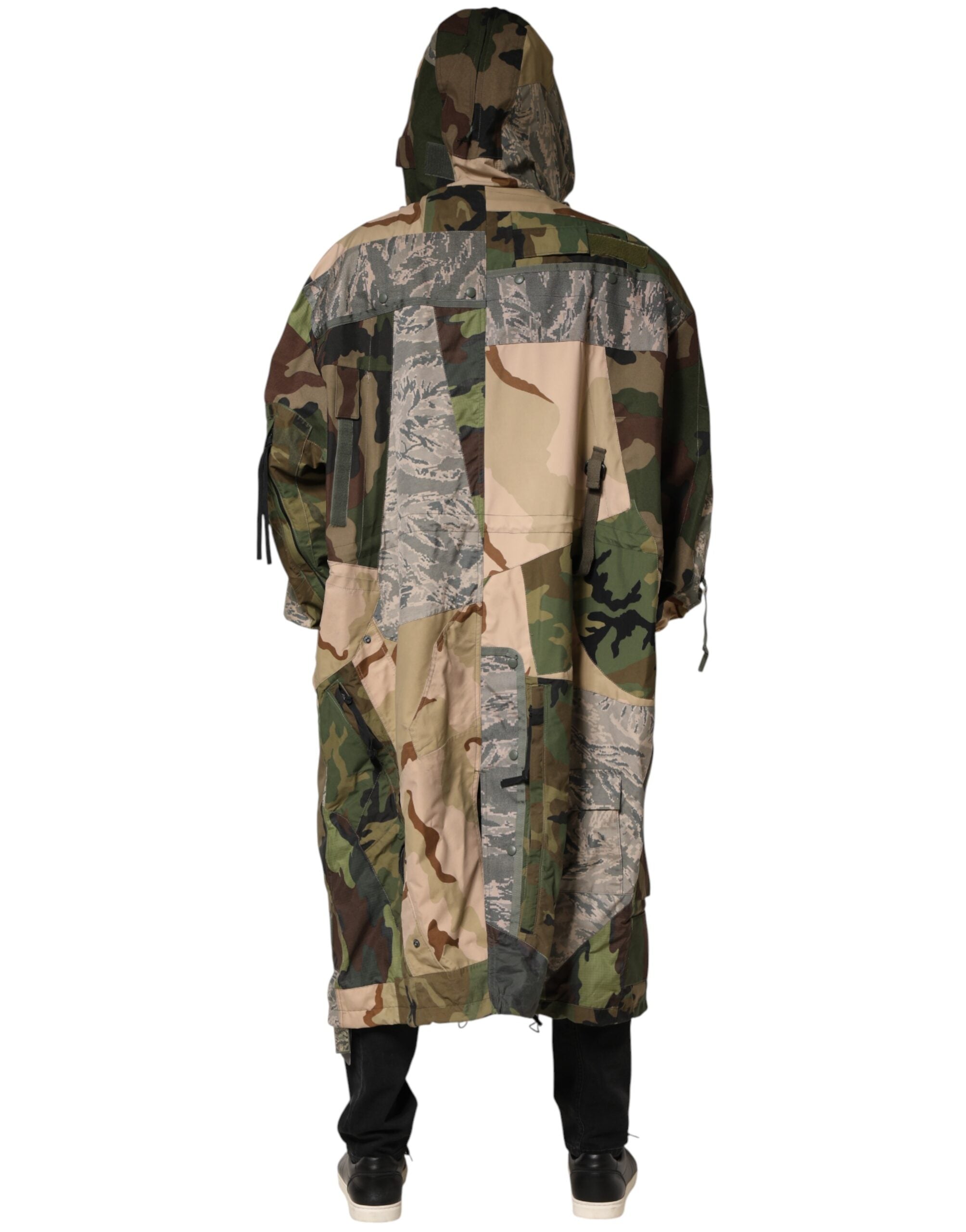Dolce & Gabbana Multicolor Camouflage Hooded RainCoat Men's Jacket (Pre-Owned)