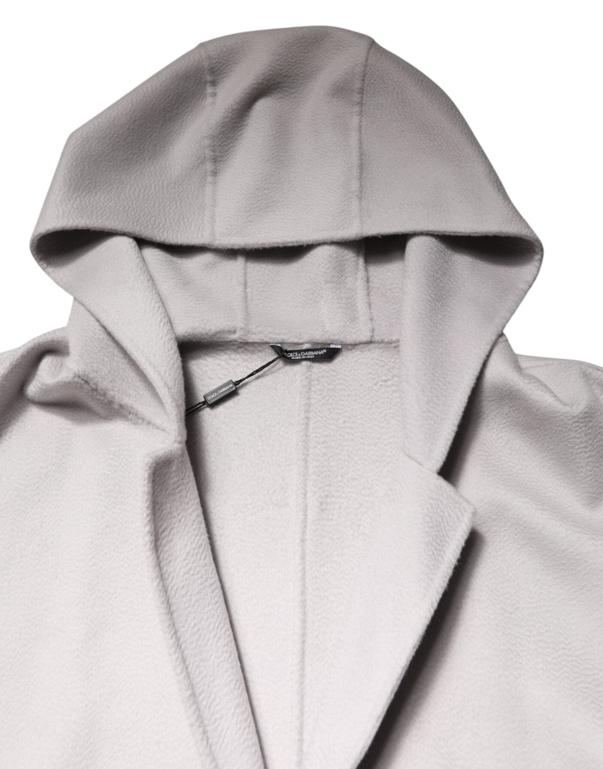 Dolce & Gabbana Off White Belted Long Trench Coat Men Men's Jacket