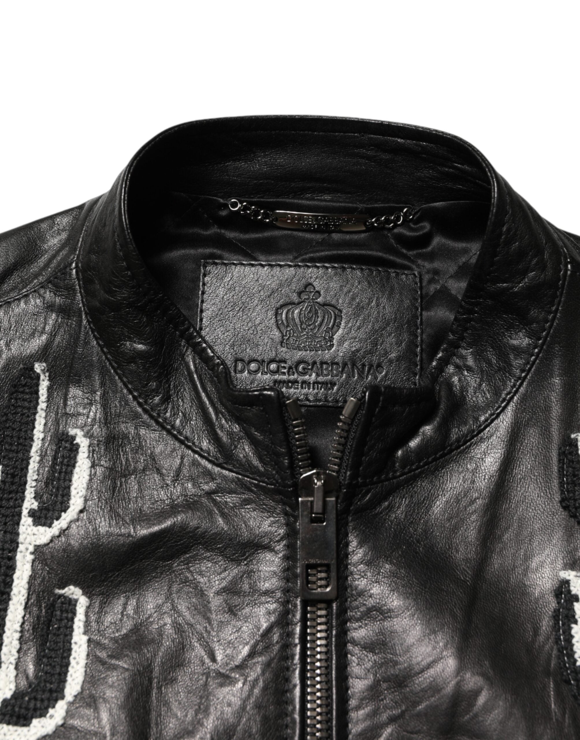 Dolce & Gabbana Black Guns n' Roses FullZip Men Biker Men's Jacket