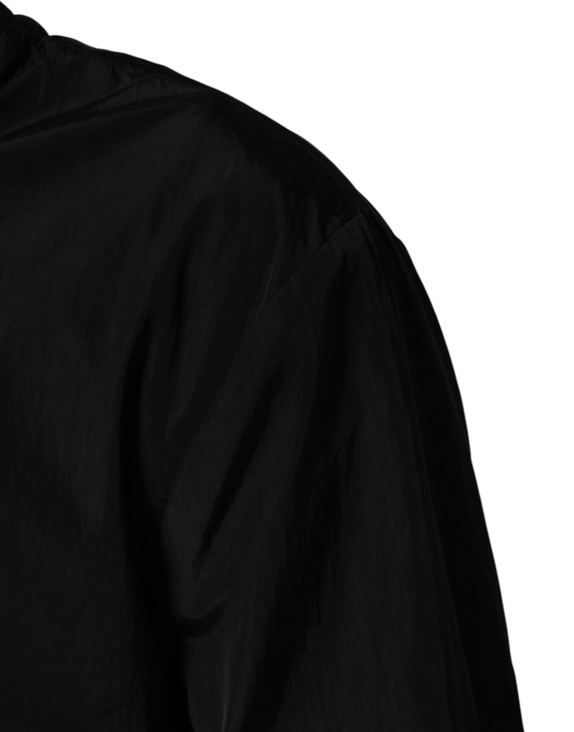 Dolce & Gabbana Black Pin Up Button Down Men Bomber Men's Jacket
