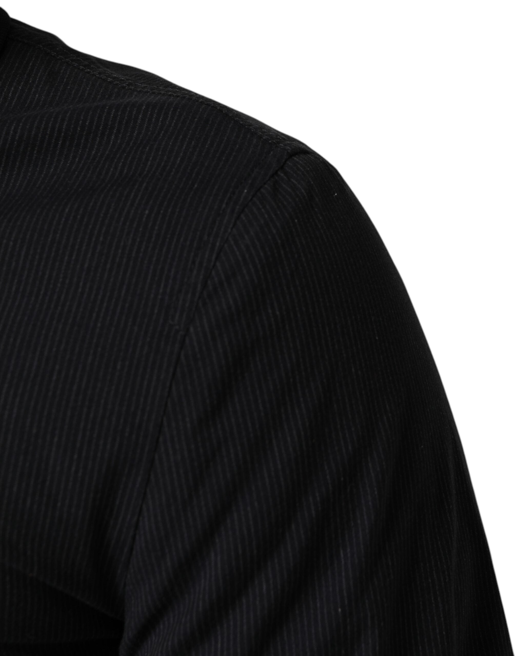 Dolce & Gabbana Dark Blue Cotton Full Zip Bomber Men Men's Jacket