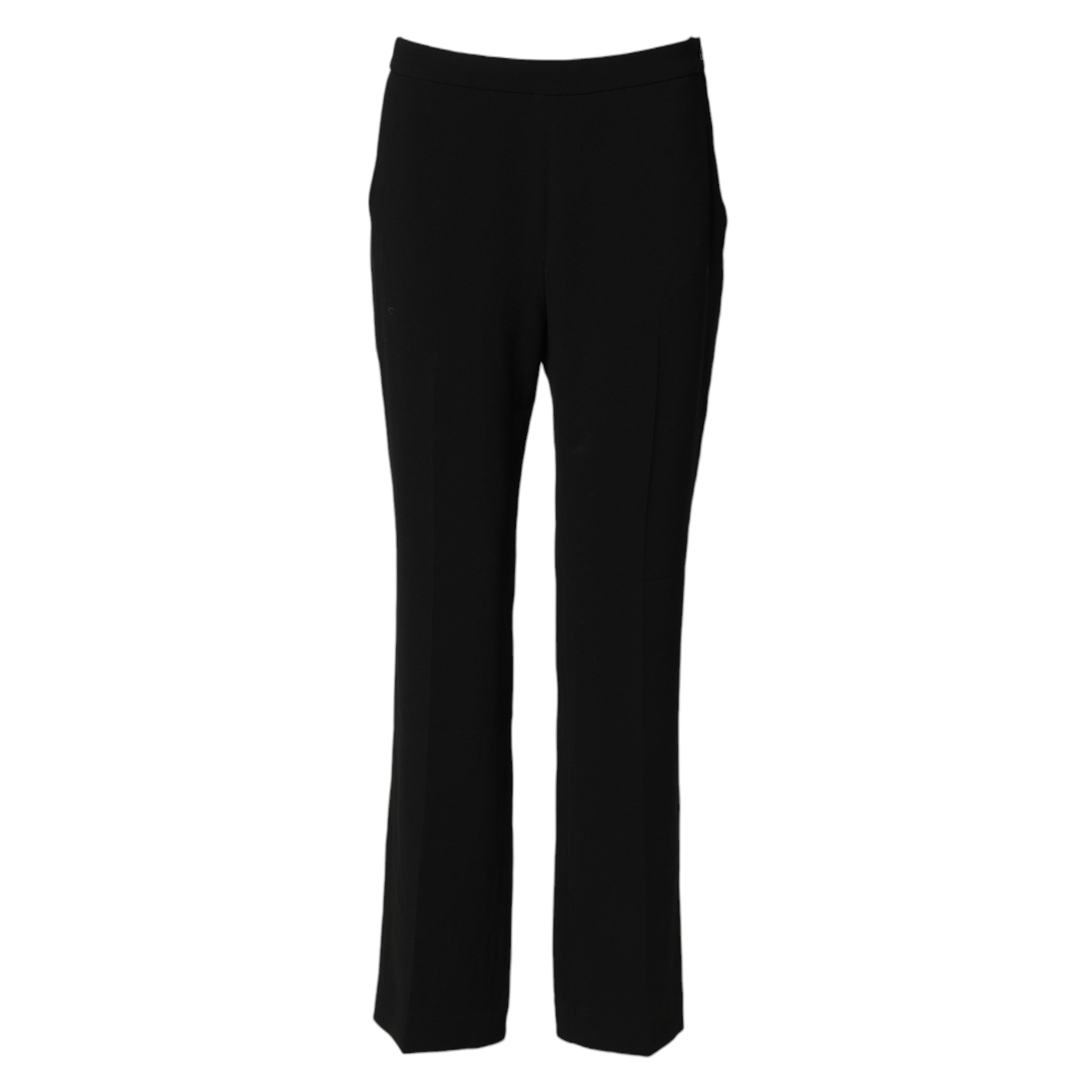 Aspesi Black High Waist Zip Straight Chino Trouser Women's Pants