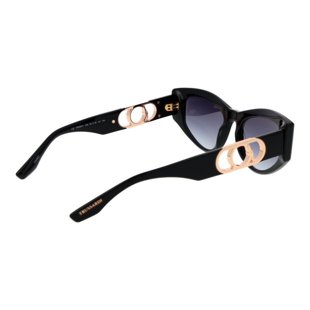 Trussardi Black Acetate Women's Sunglasses