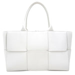 Bottega Veneta Arco White Leather Tote Bag (Pre-Owned)