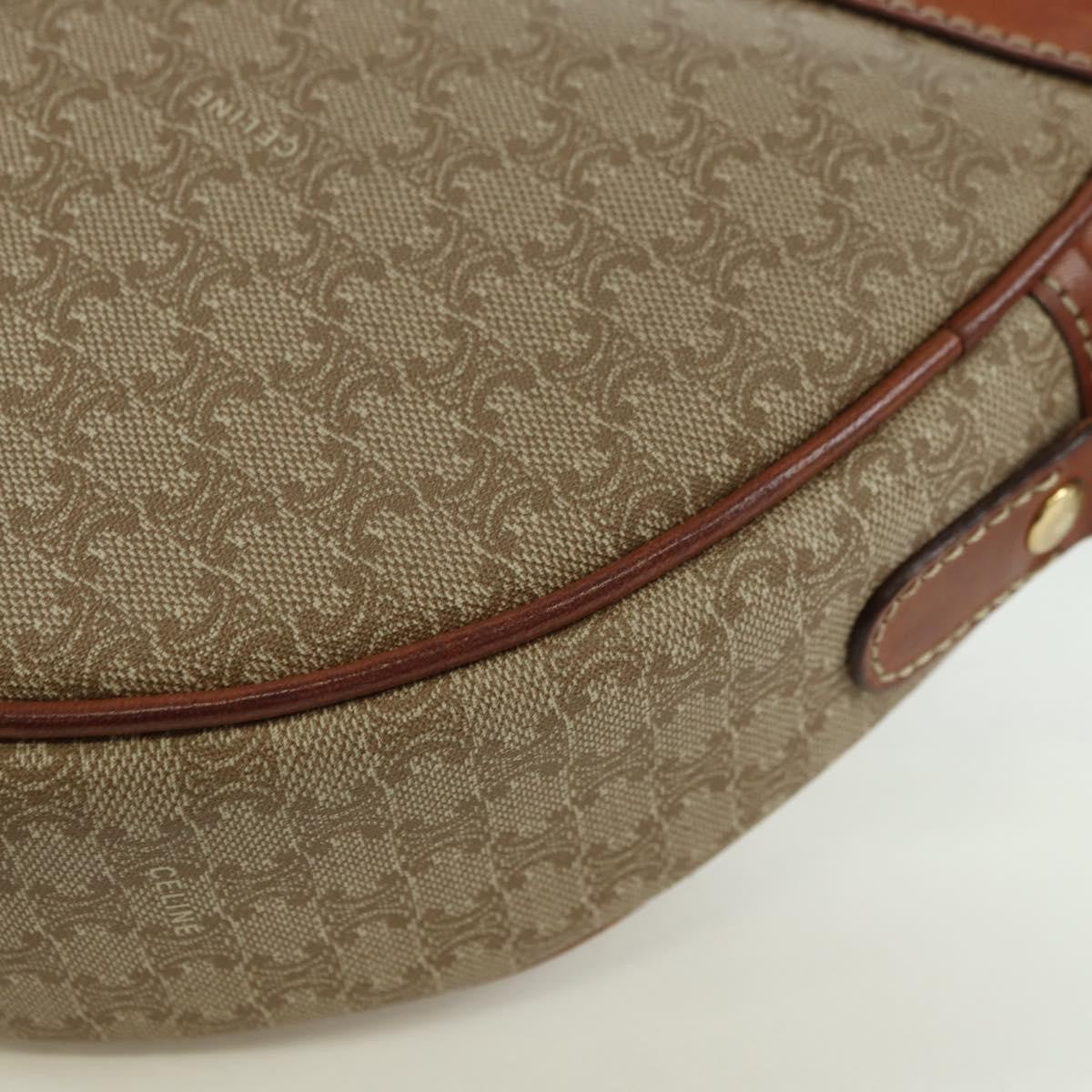 Celine Vintage Macadam Canvas And Leather Beige Canvas Shoulder Bag Bag (Pre-Owned)