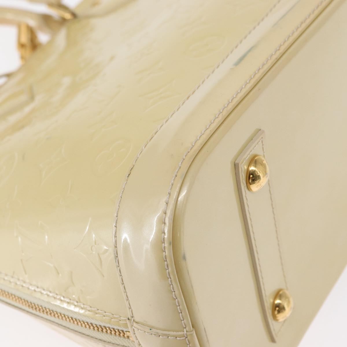 Louis Vuitton Alma Monogram Vernis Beige Patent_Leather Handbag (Pre-Owned)