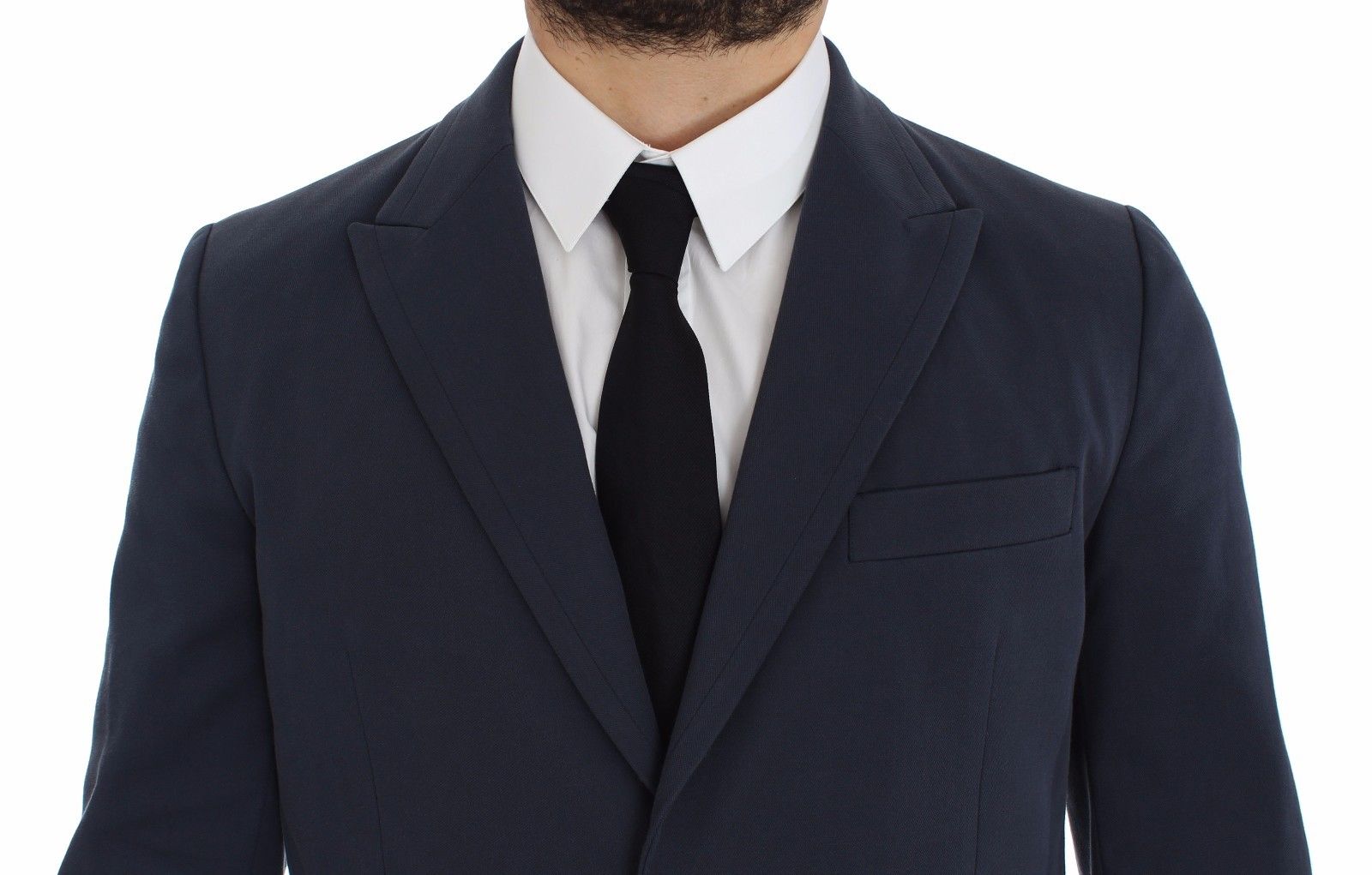 Dolce & Gabbana Blue Cotton Stretch Casual Men's Blazer