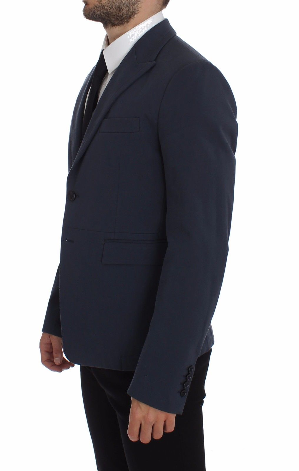 Dolce & Gabbana Blue Cotton Stretch Casual Men's Blazer