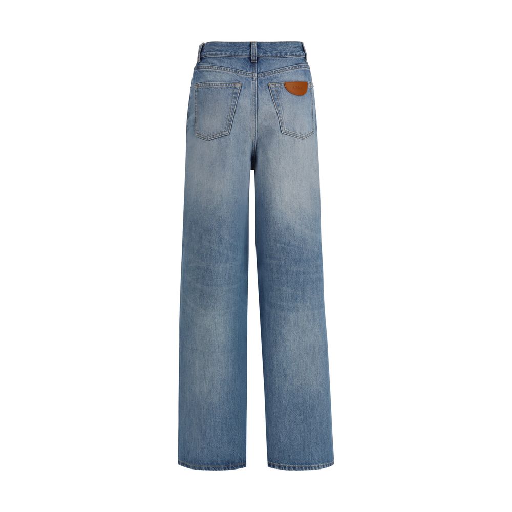 Chloé Blue Cotton Jeans Women's Denim