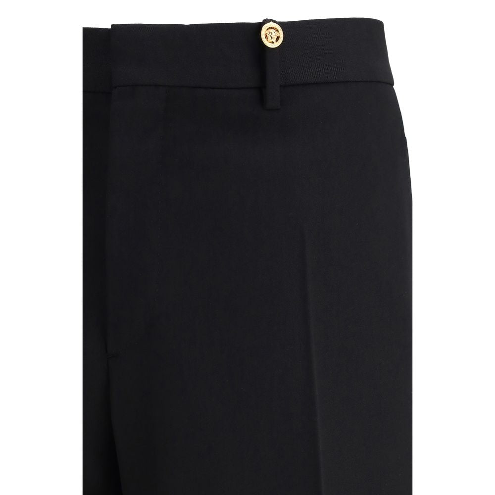 Versace Black Wool Oves Aries Dress Men's Pants