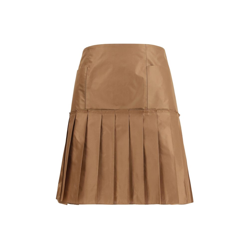 Fendi Brown Silk Mini Women's Skirt