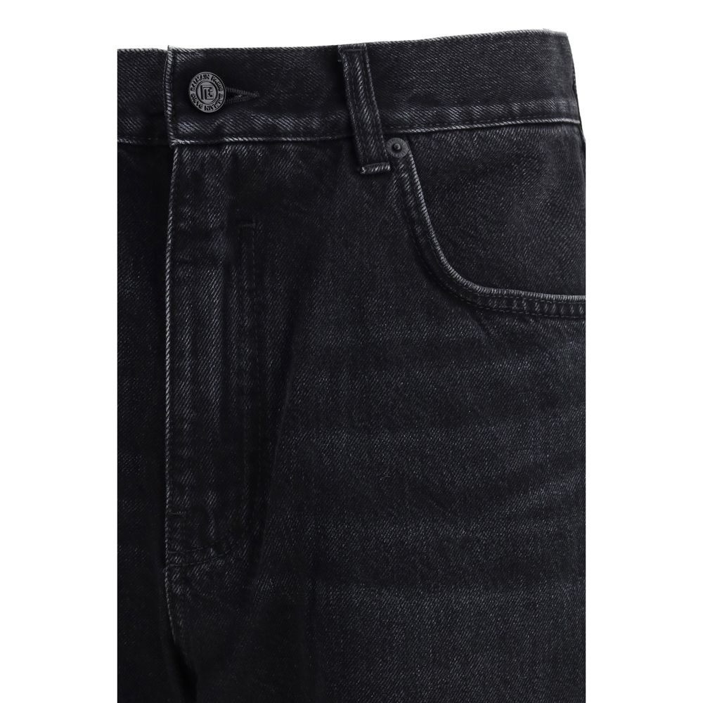 Balmain Black Cotton Jeans Men's Denim