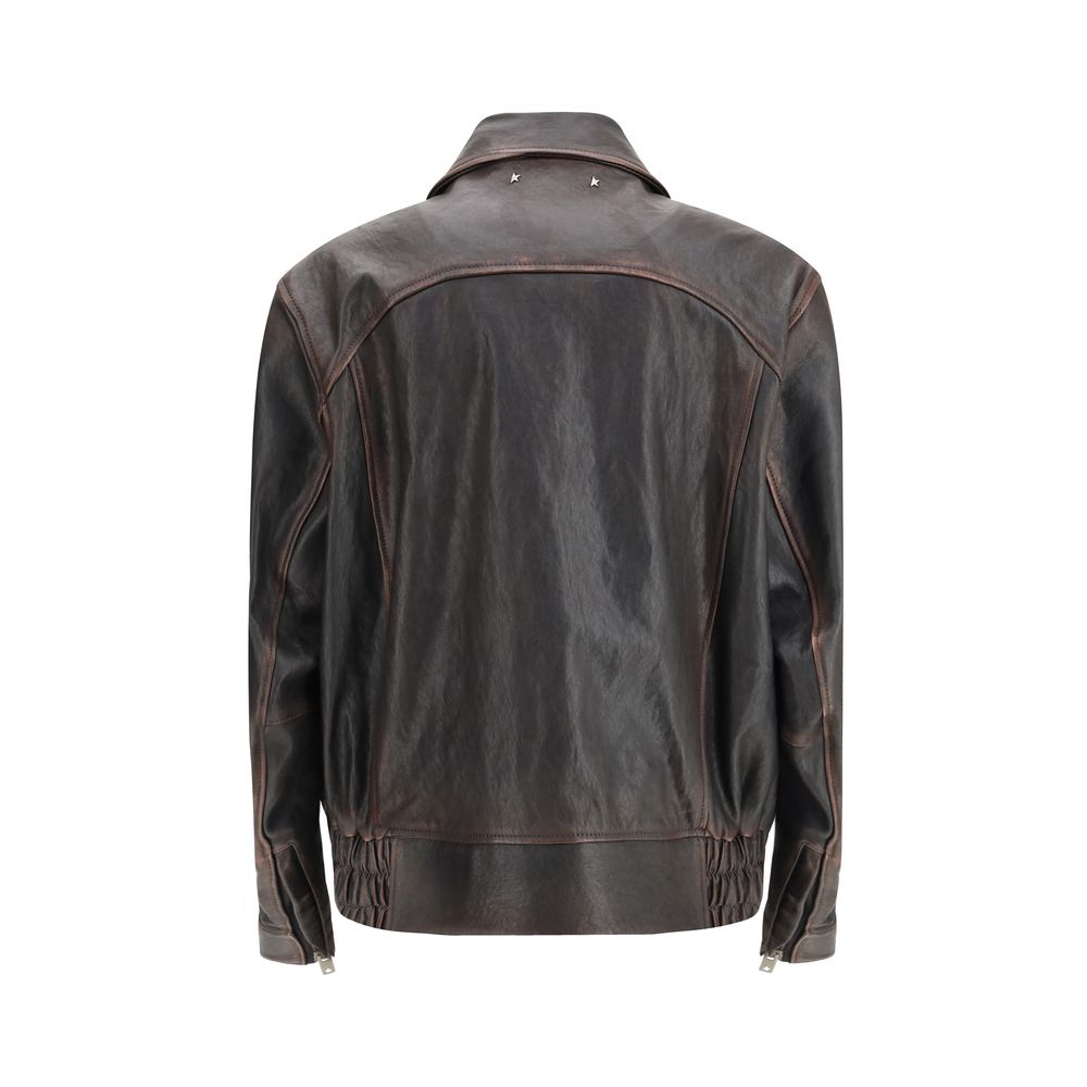 Golden Goose Brown Goatskin Men's Bomber