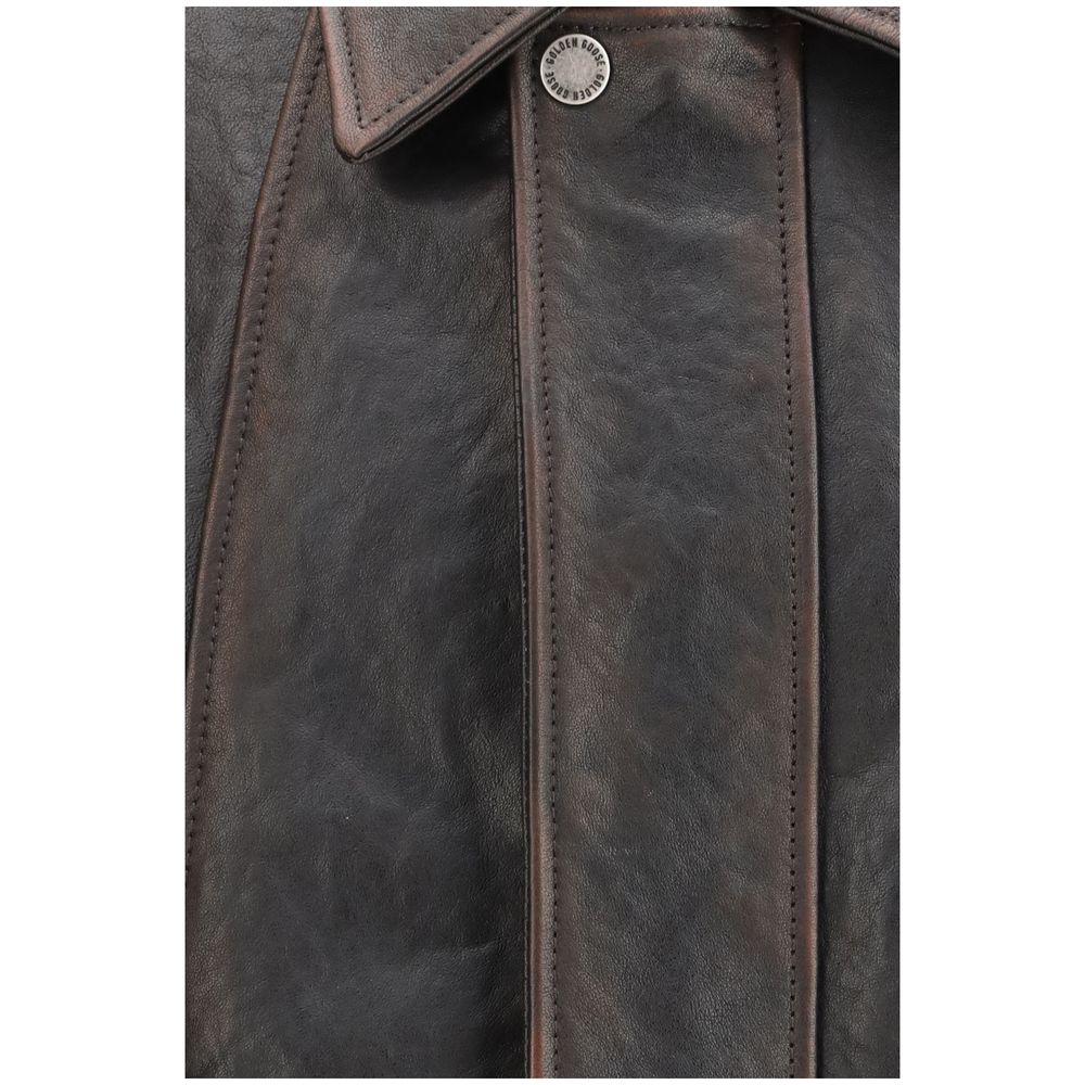 Golden Goose Brown Goatskin Men's Bomber